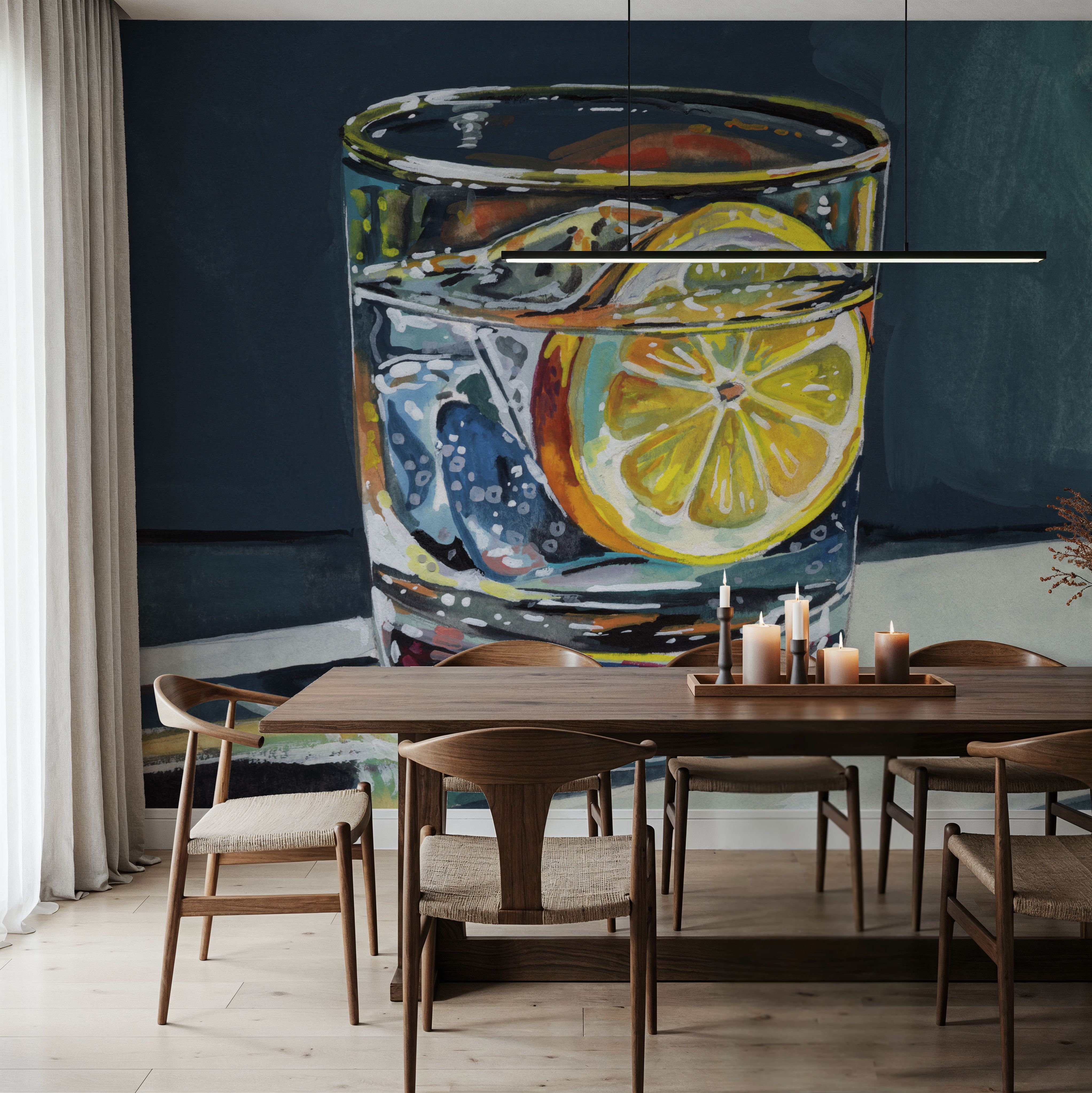 Clear Cocktail With Lemon