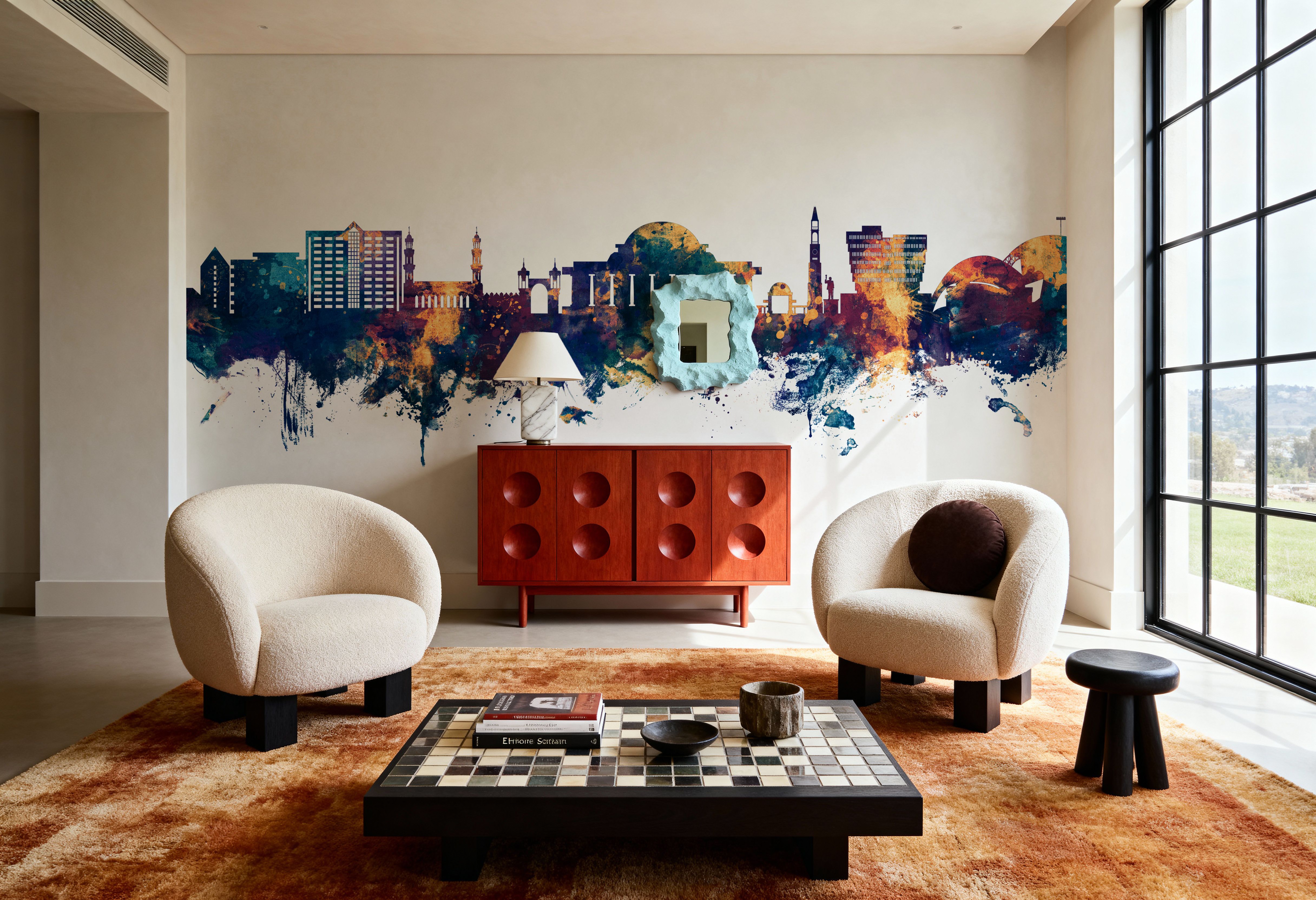 Lilongwe Malawi Skyline Blue & Bronze