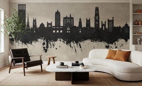 New Haven Connecticut Skyline Concrete