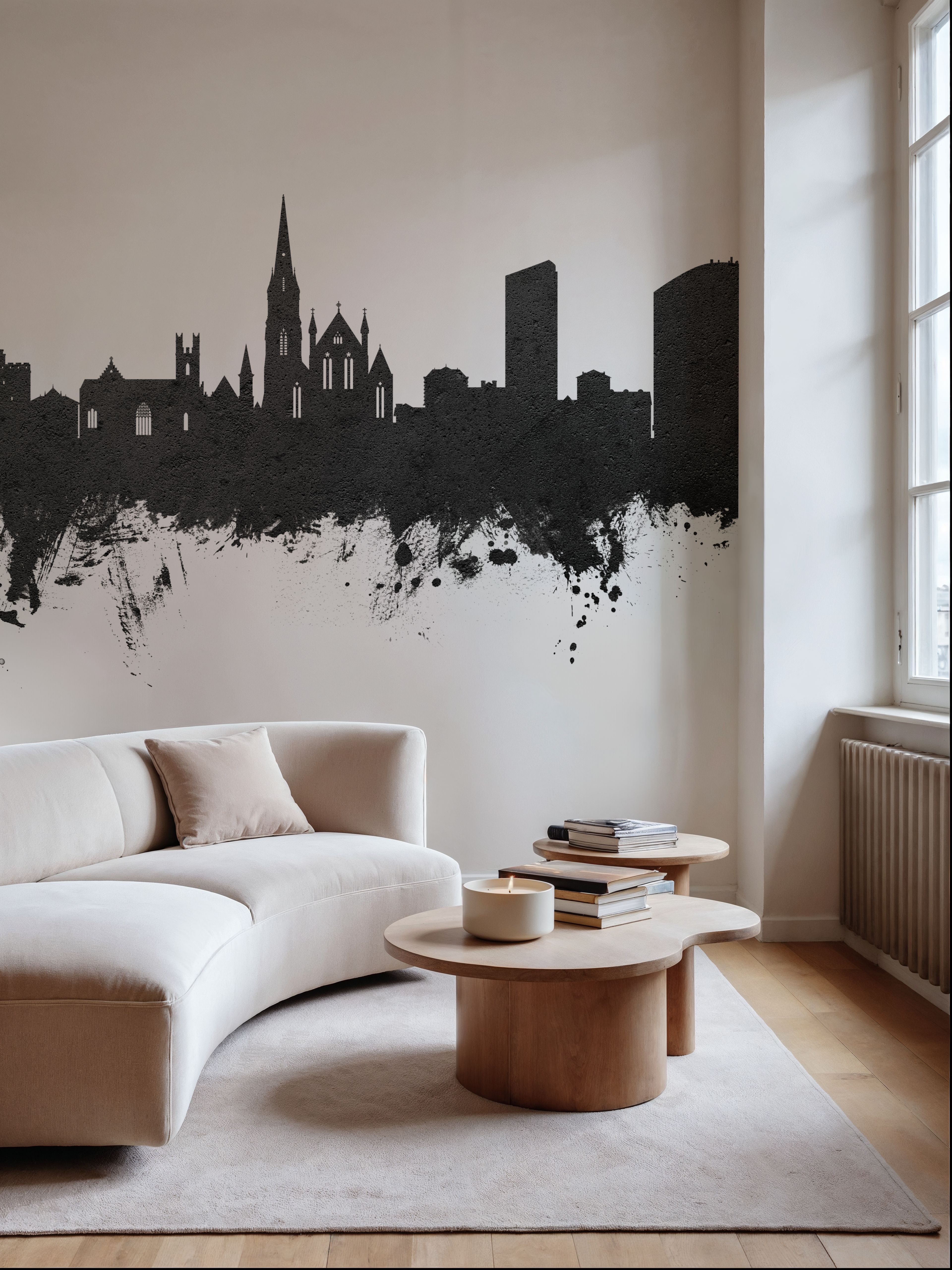 Limerick Ireland Skyline Black & White