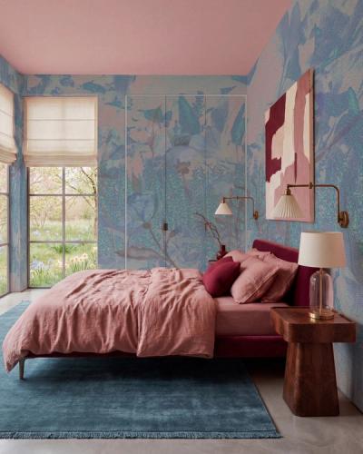 Tapeten in einem kleinen Schlafzimmer: eine Akzentwand oder alle Wände?