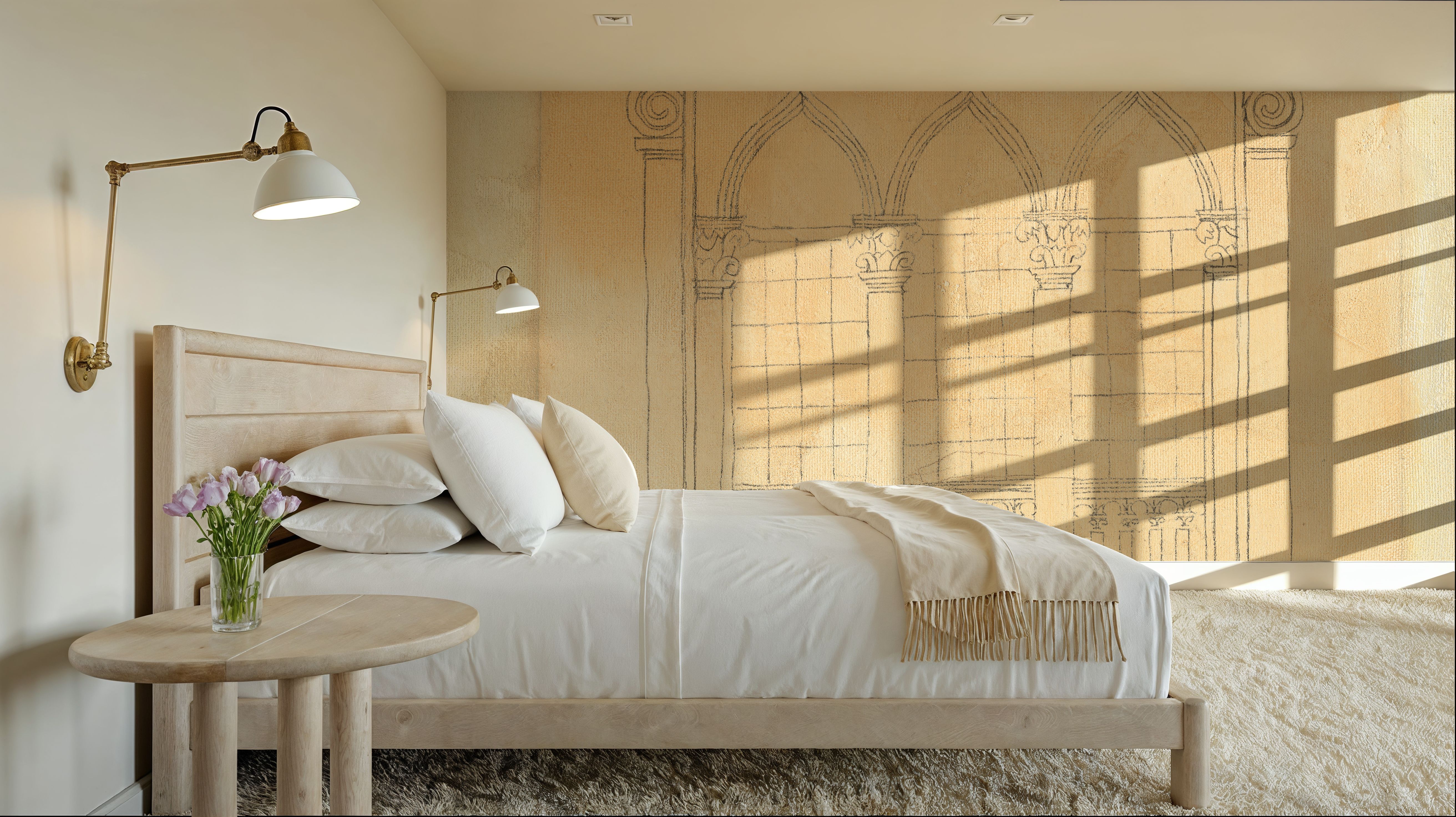 Architectural Drawing IV Neutral, Papier peint