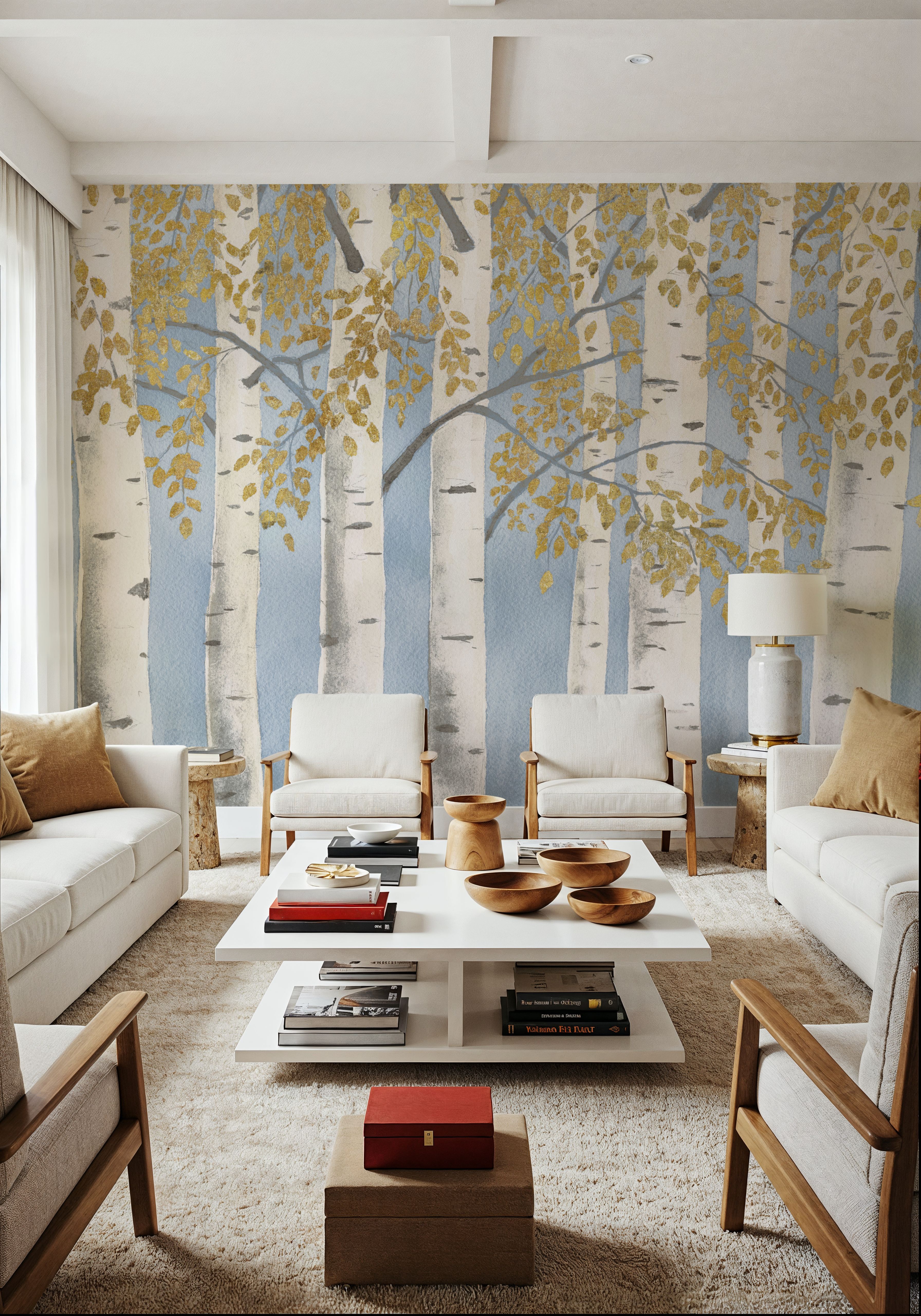 Fresh Forest Light Blue Gold