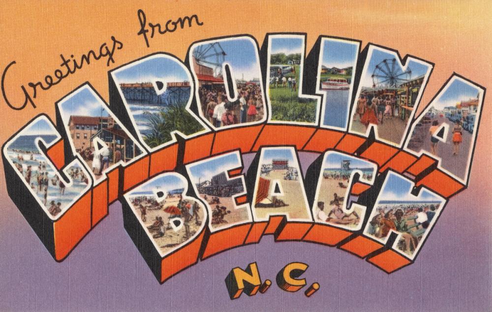 Greetings from Carolina Beach - Screenprint Postcard