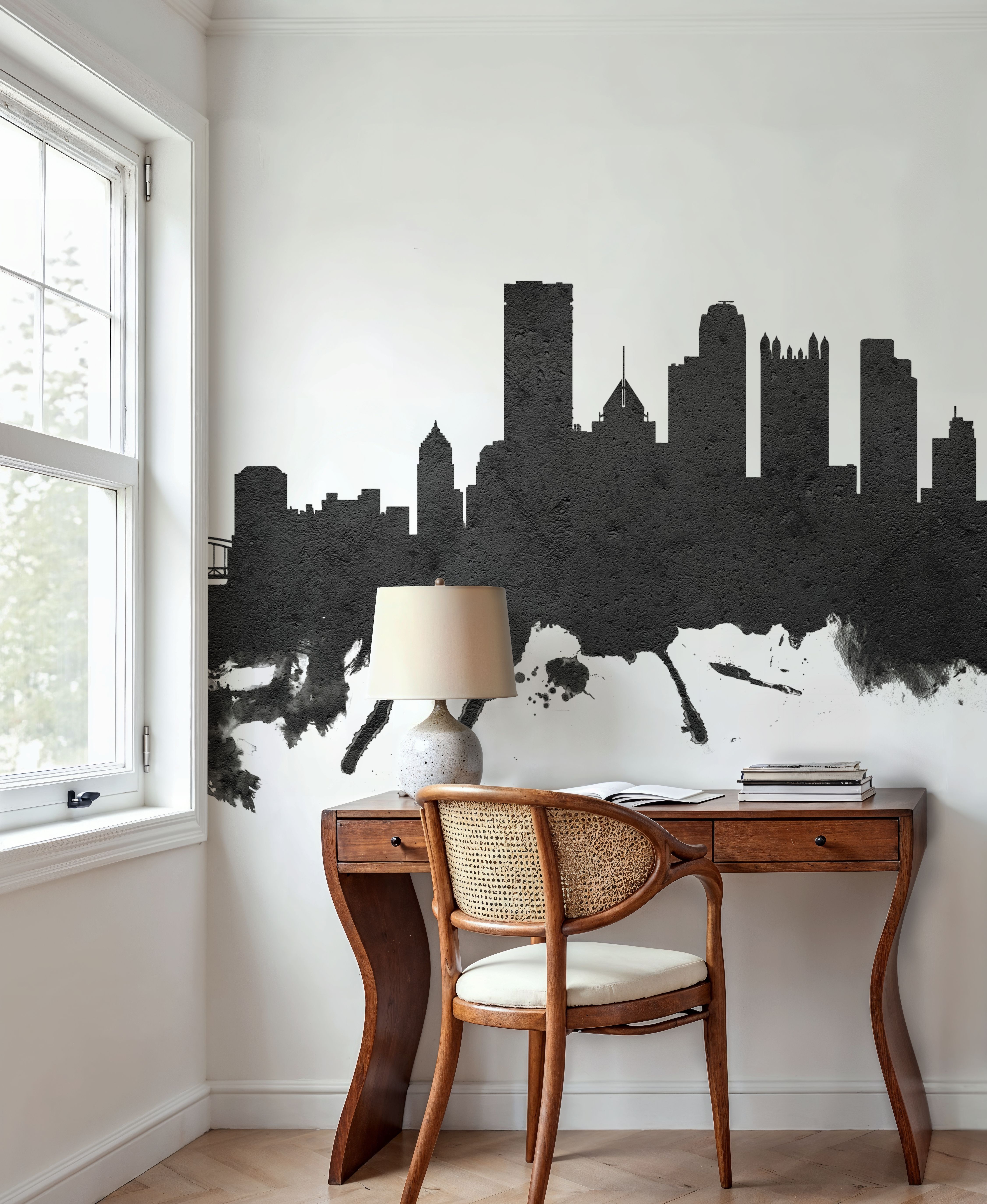 Pittsburg Pennsylvania Skyline Black & White