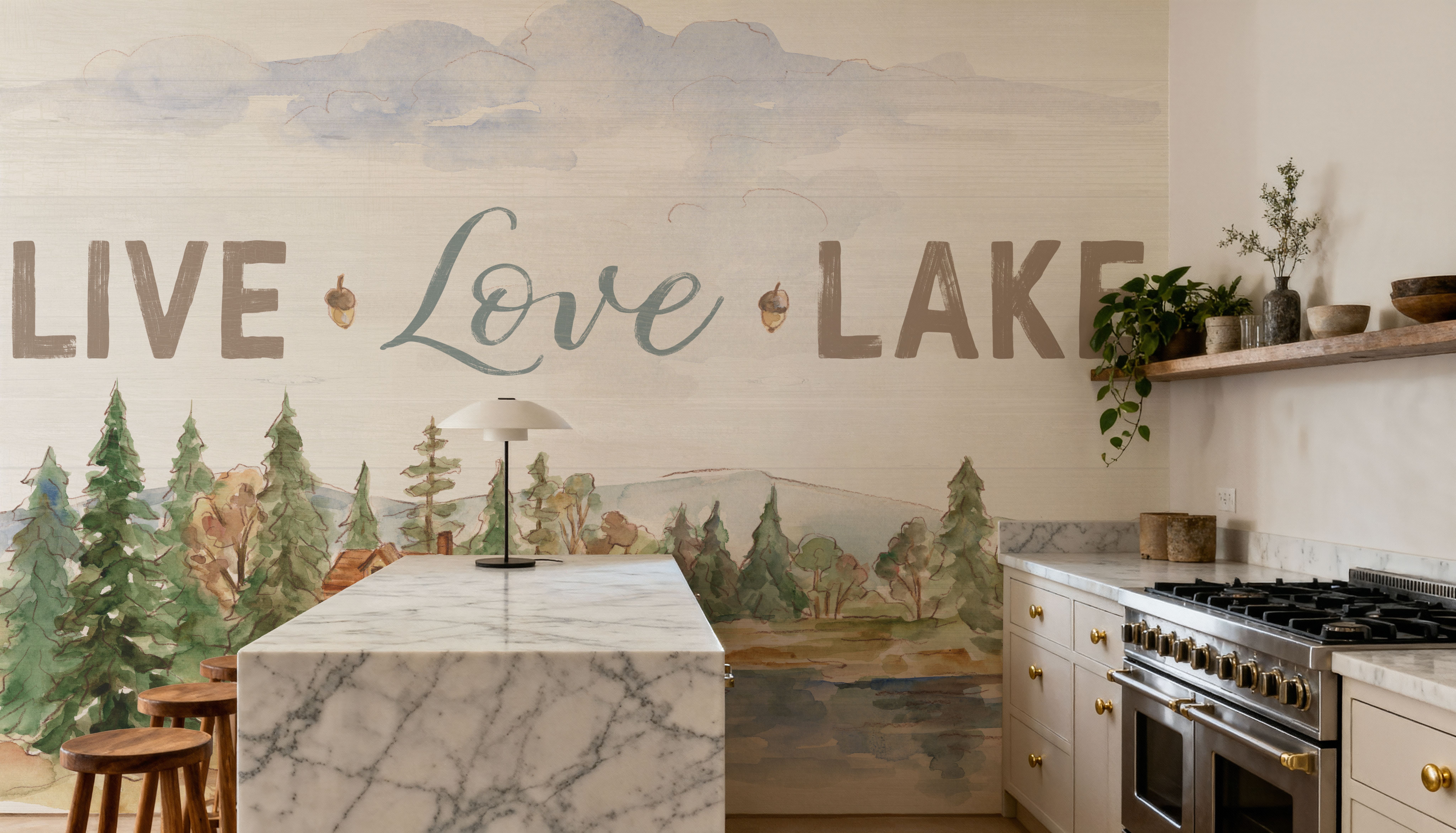 Lake Retreat IV, Behang