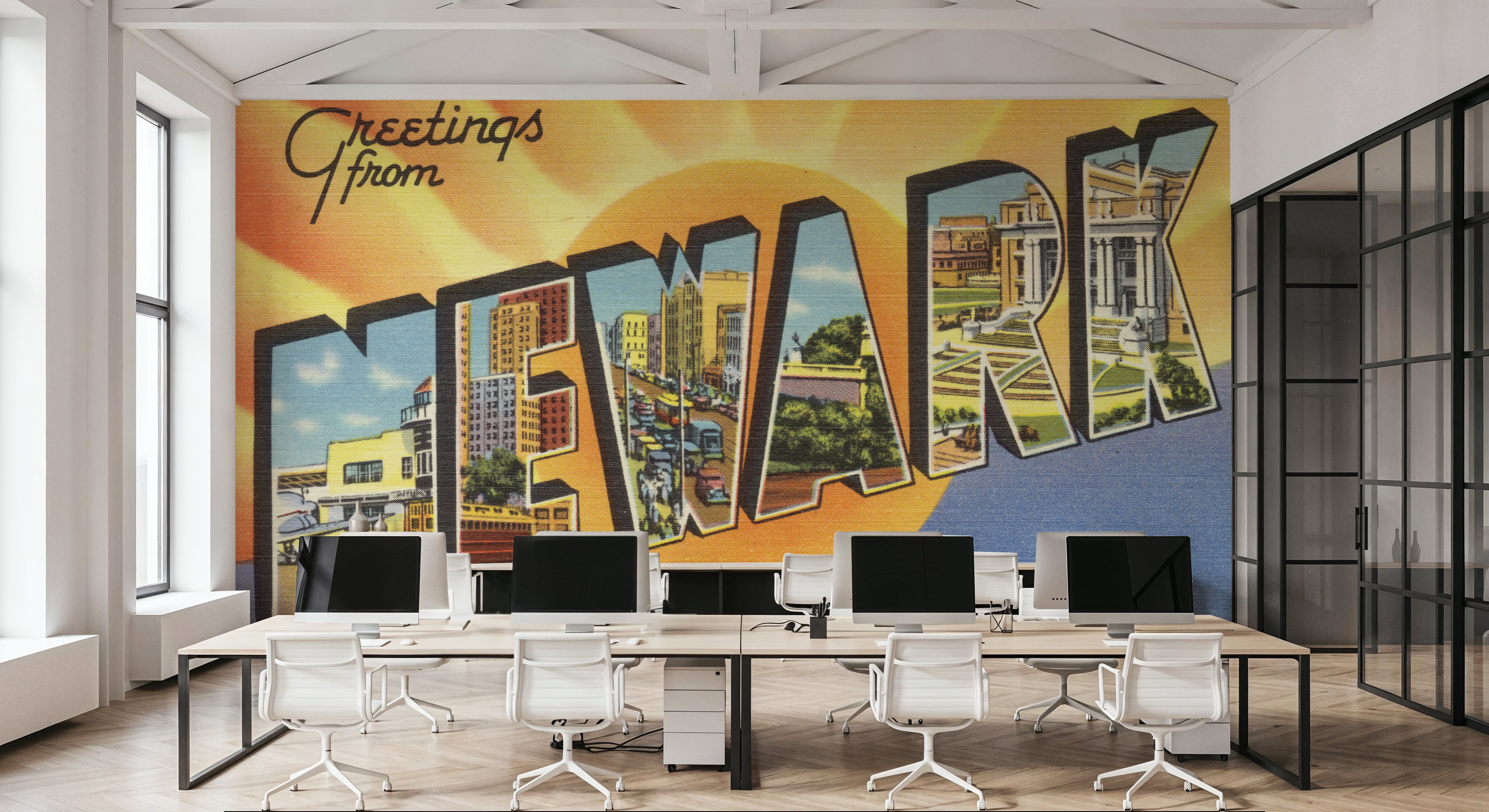 Greetings from Newark - Screenprint Postcard