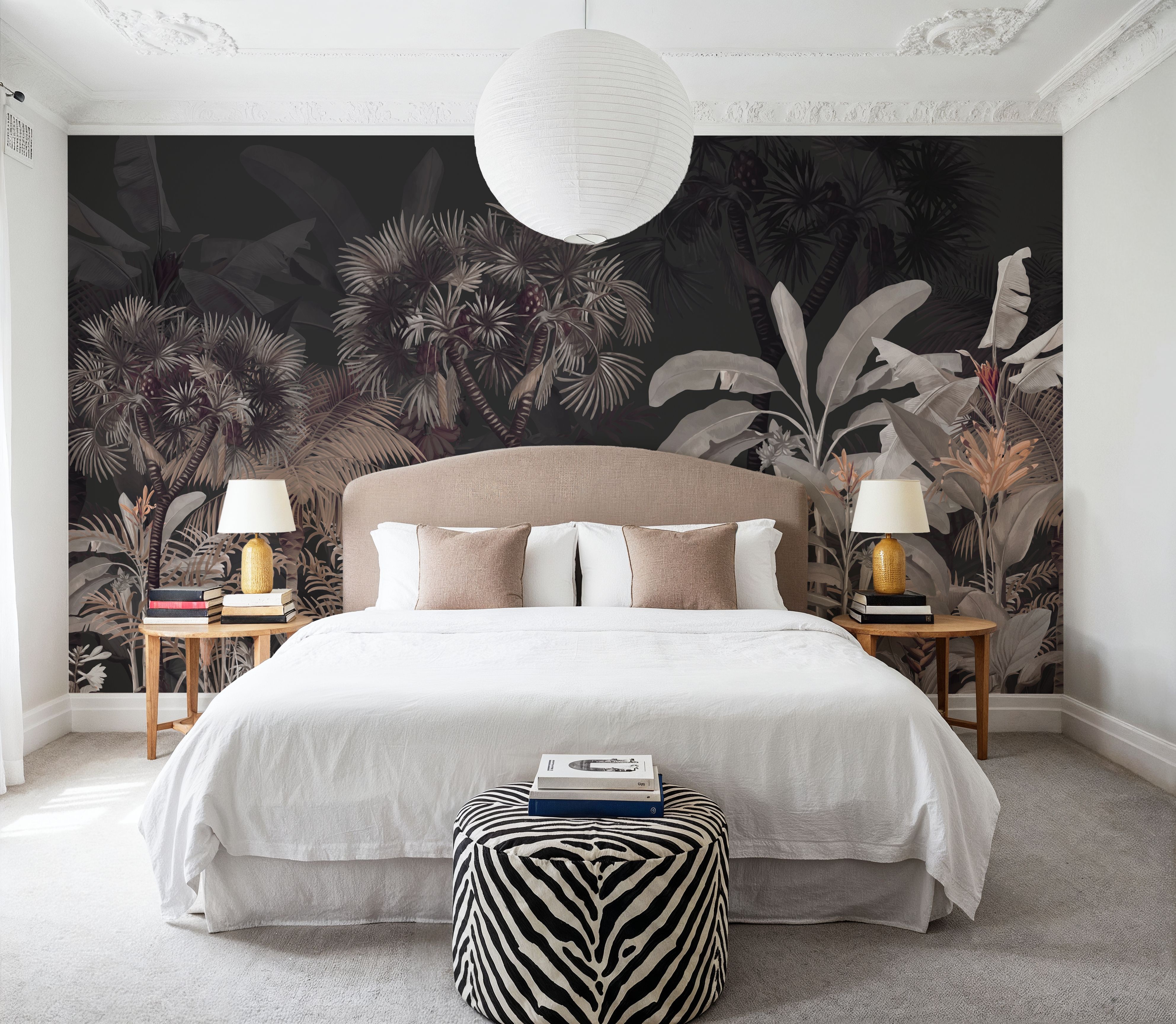 Tropical Forest Strolls Dark Gray