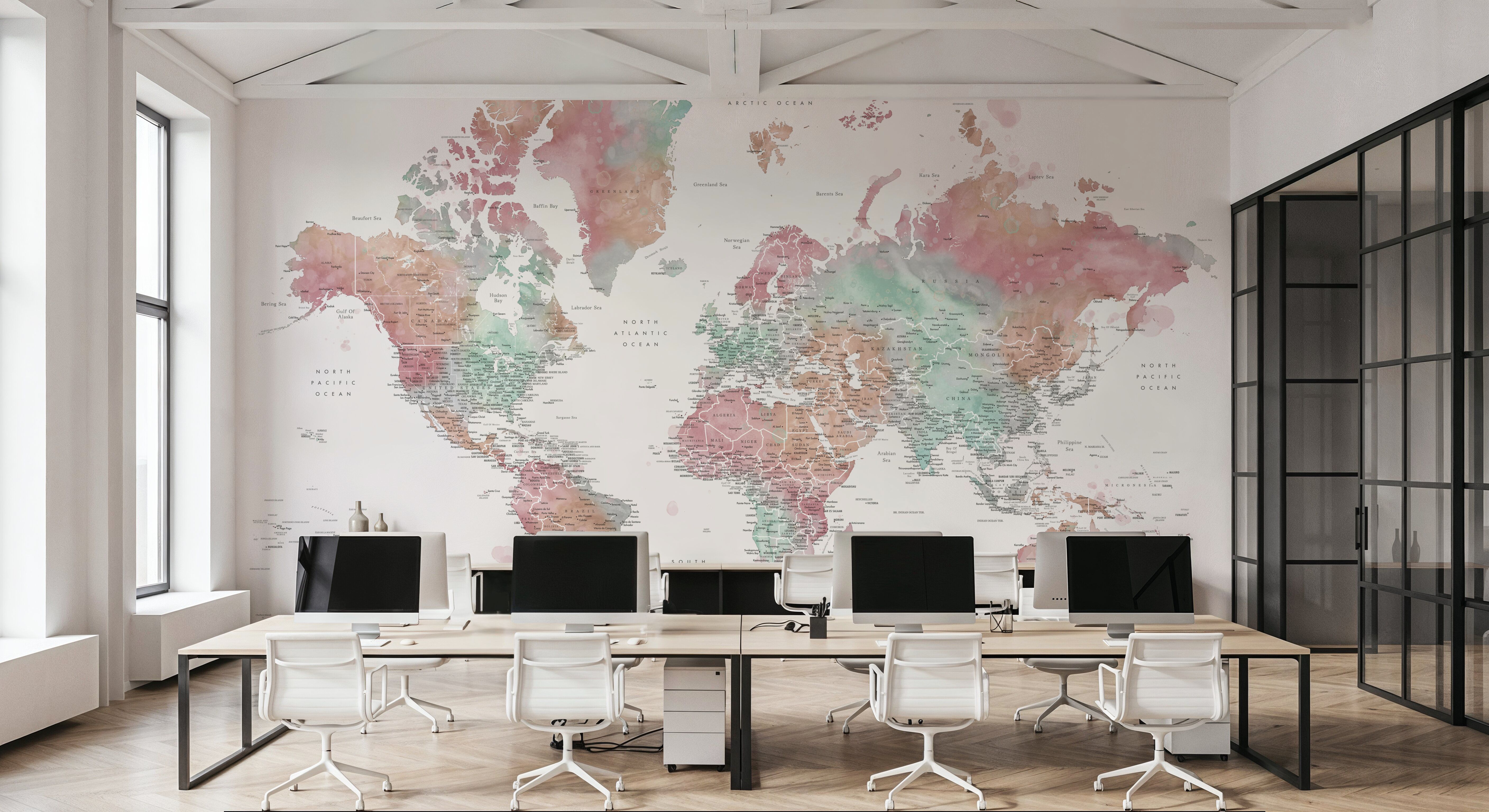 World Map Cities - Fefi, Wallpaper