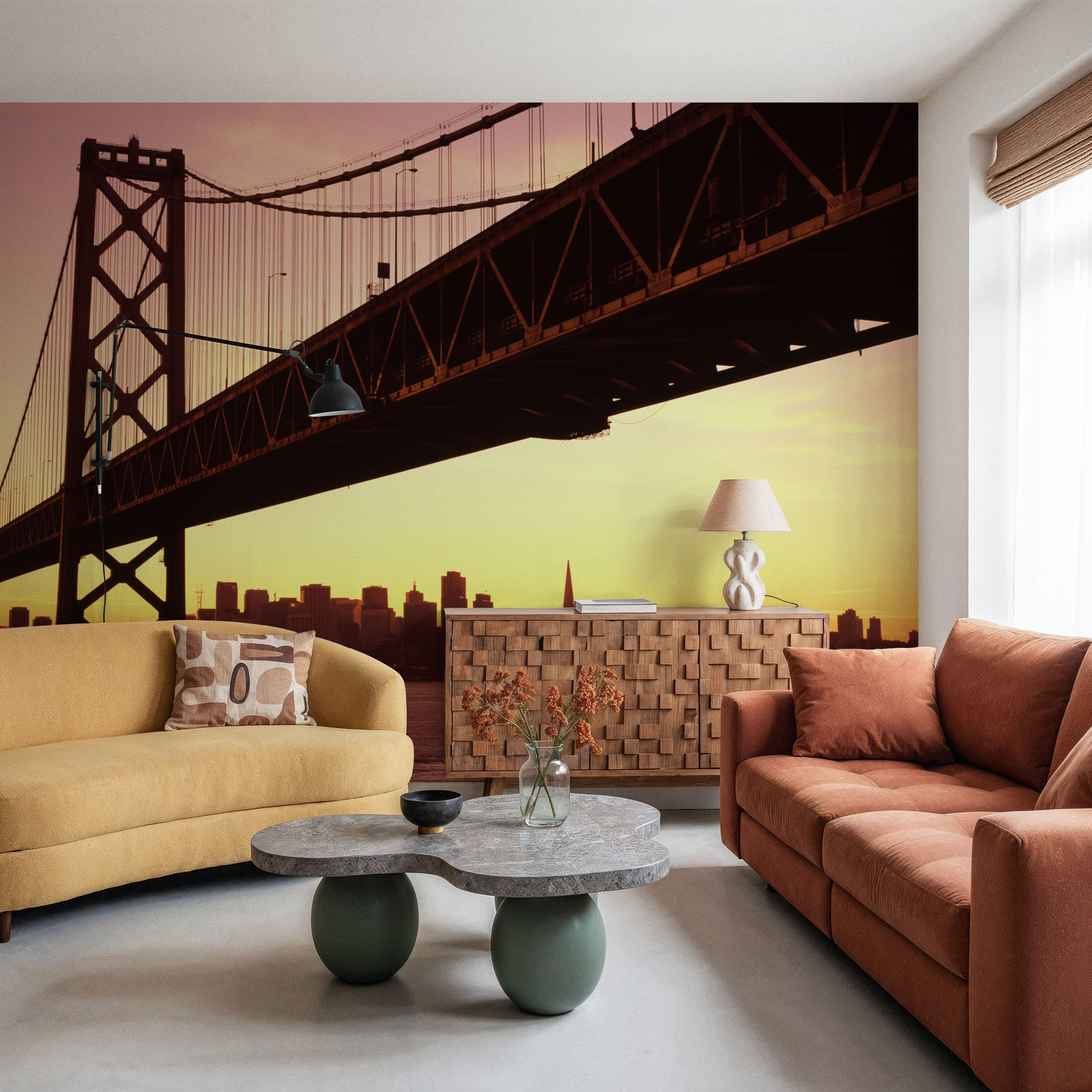 Sunset Silhouette Bridge