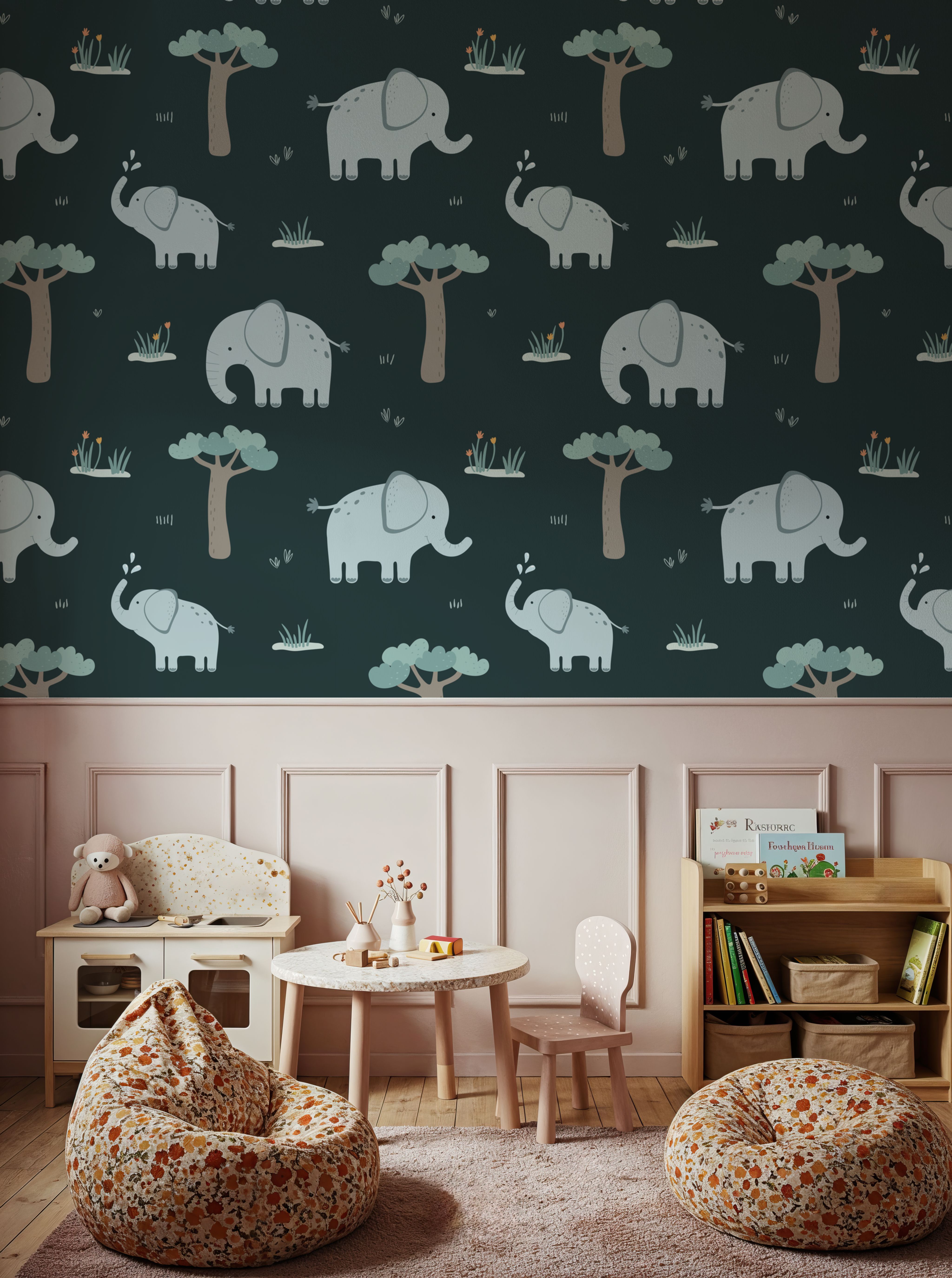 Elephant Greetings Illustration