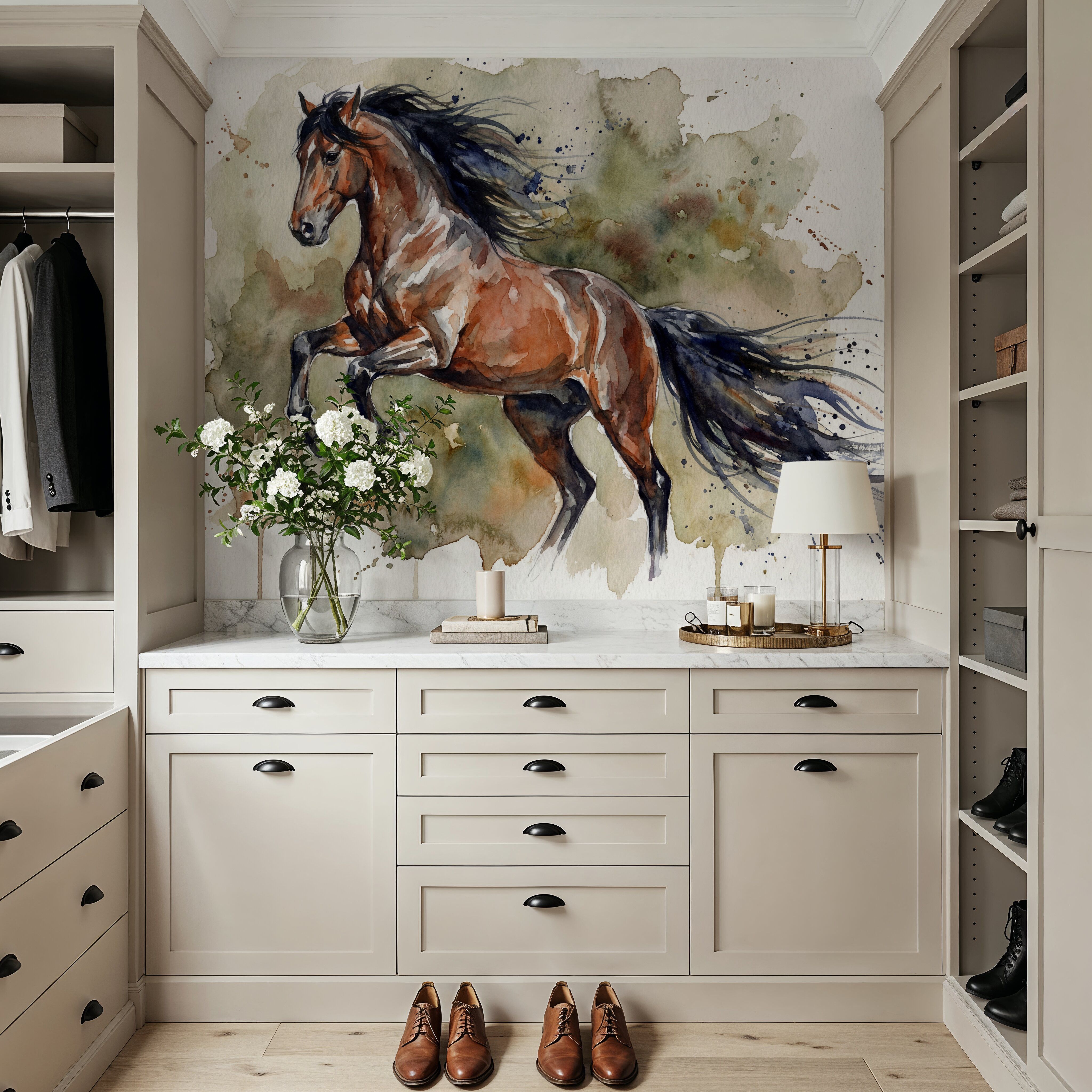 Powerful Horse - Watercolor Spirit Animals Series