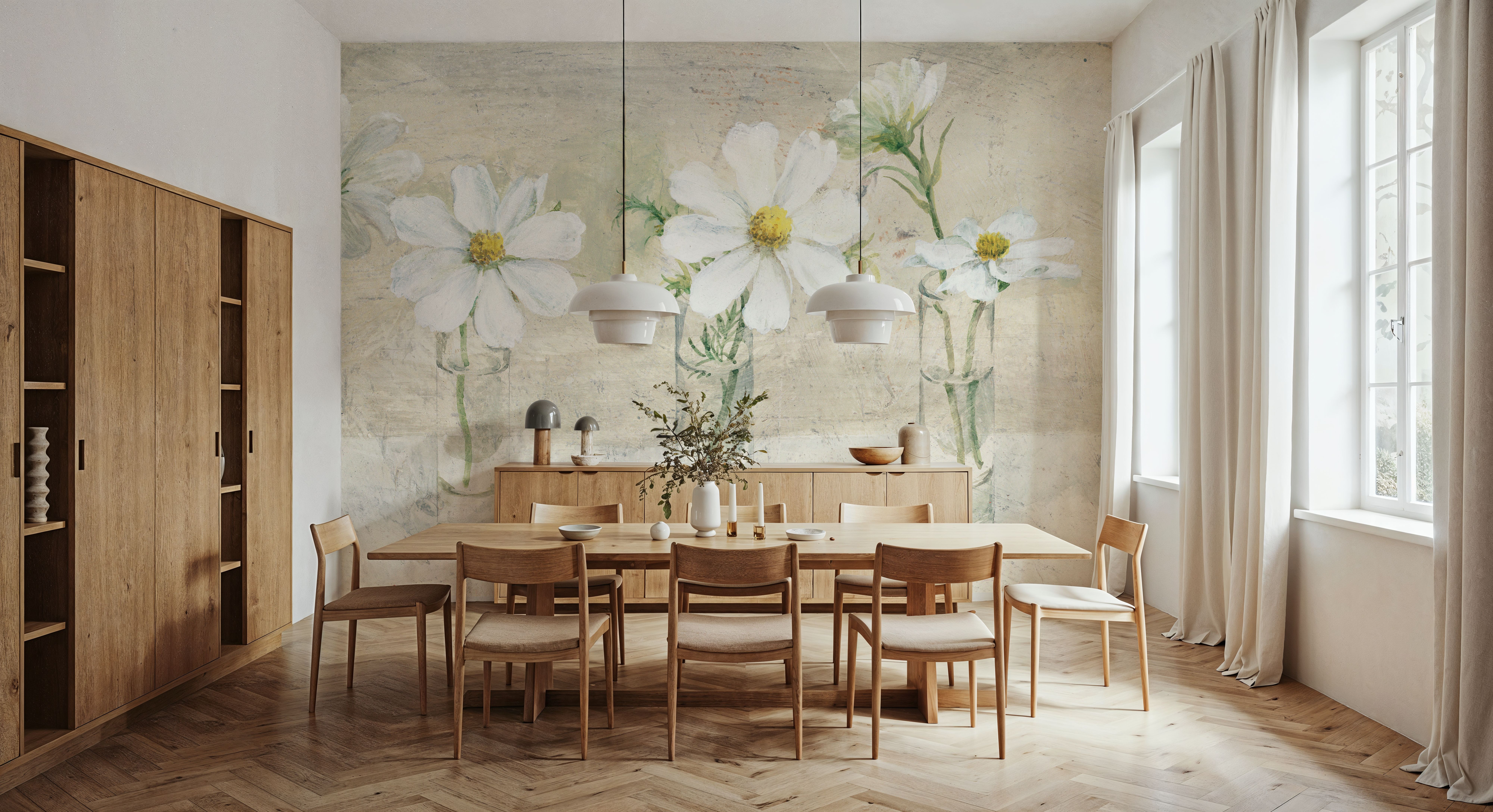 Row of Cosmos in Glasses Neutral