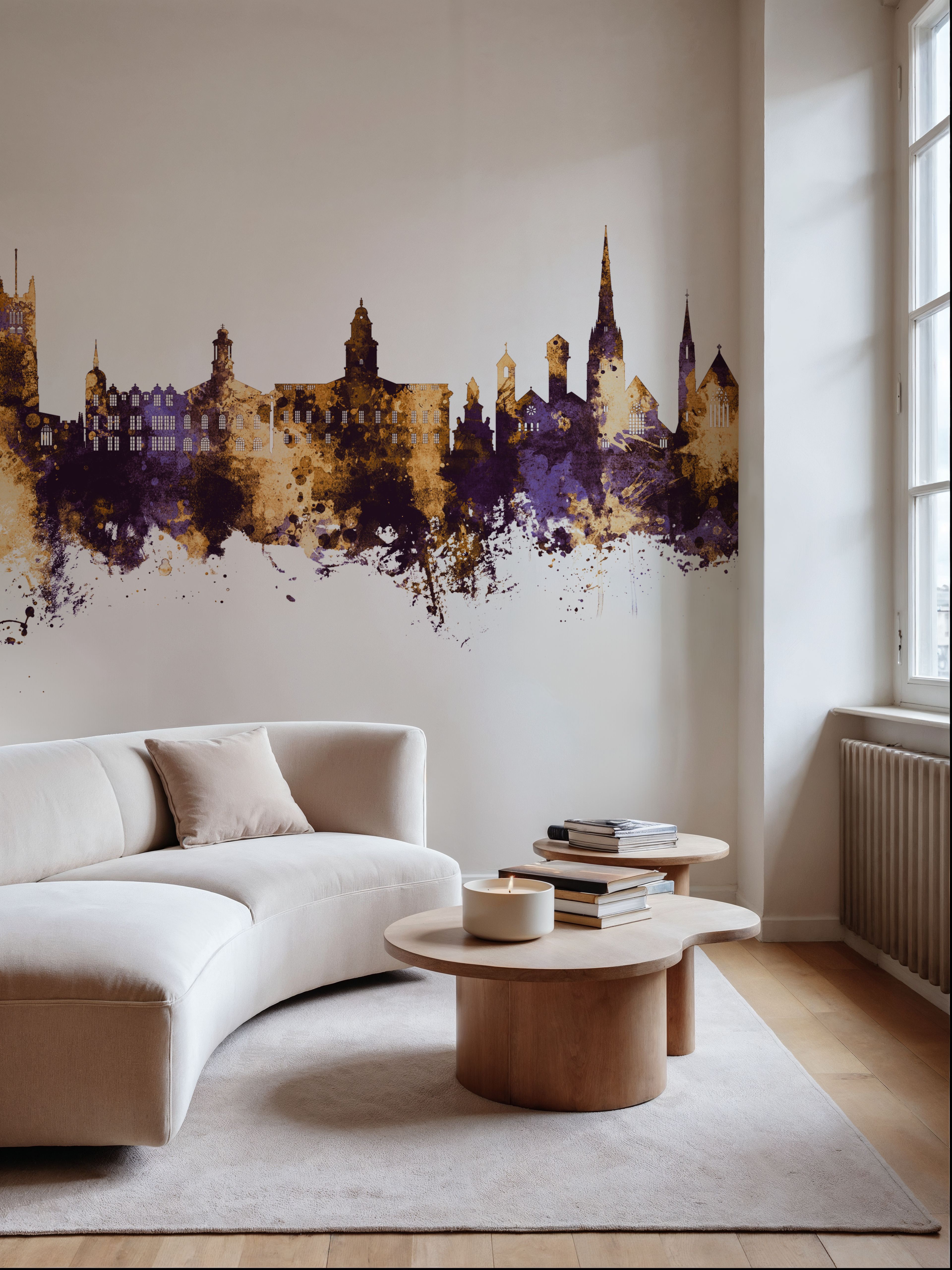 Lancaster England Skyline Purple & Gold