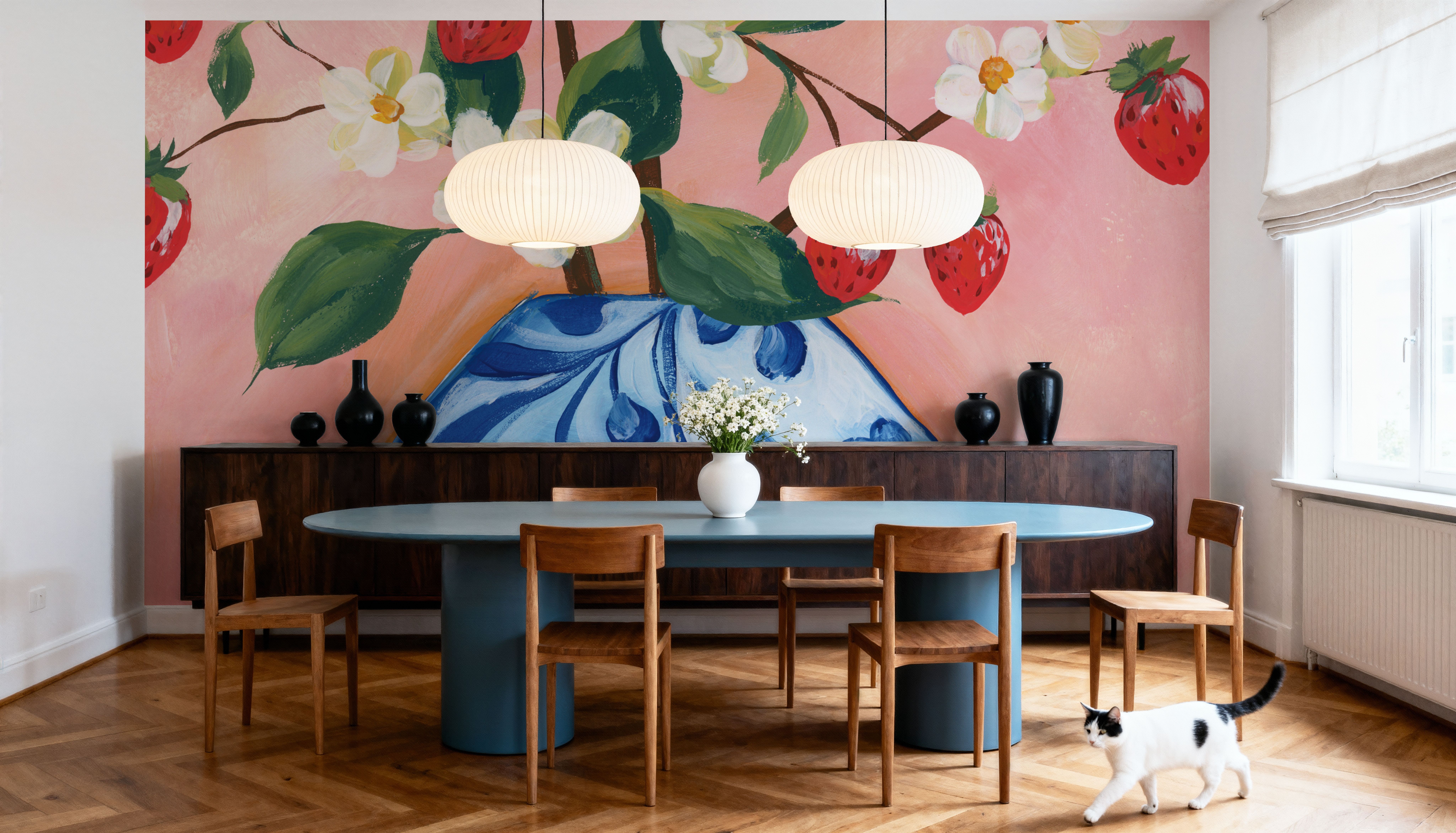 Blooming Strawberry Vase