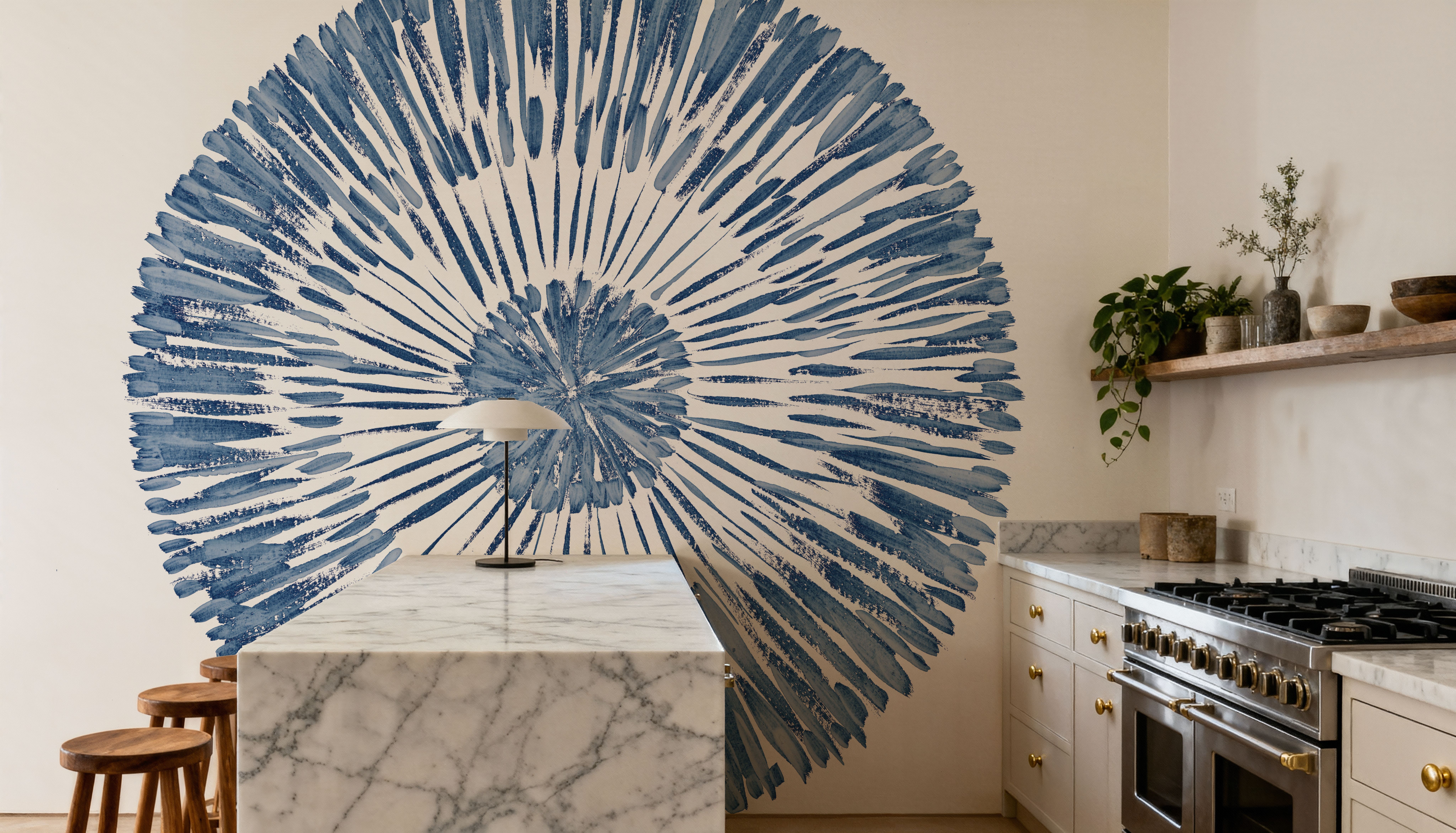 Coastal Block Print II Blue