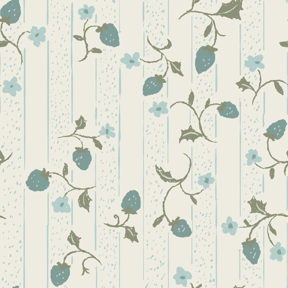 Ditsy Strawberry, French Blue