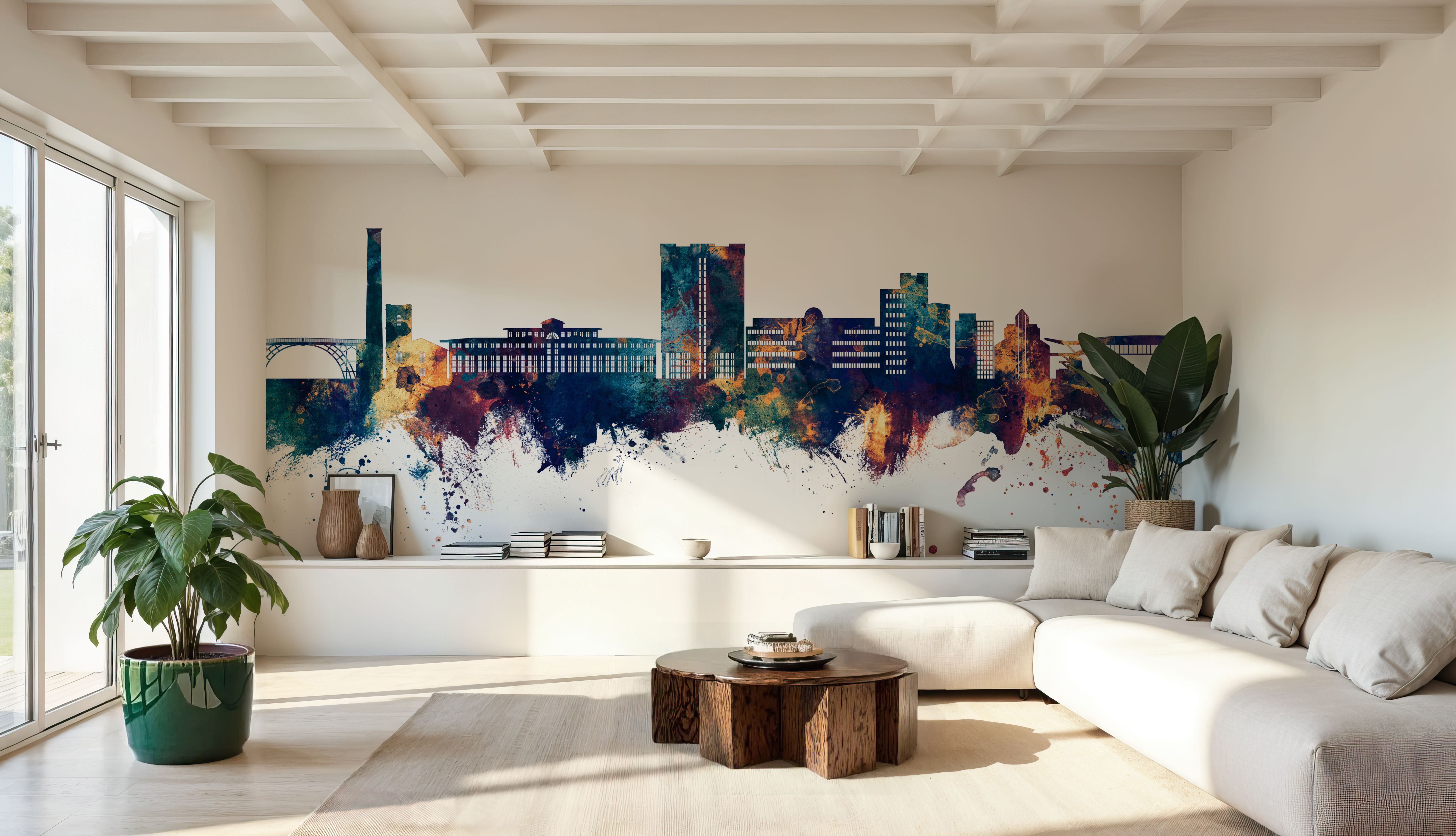 Telford England Skyline Blue & Bronze