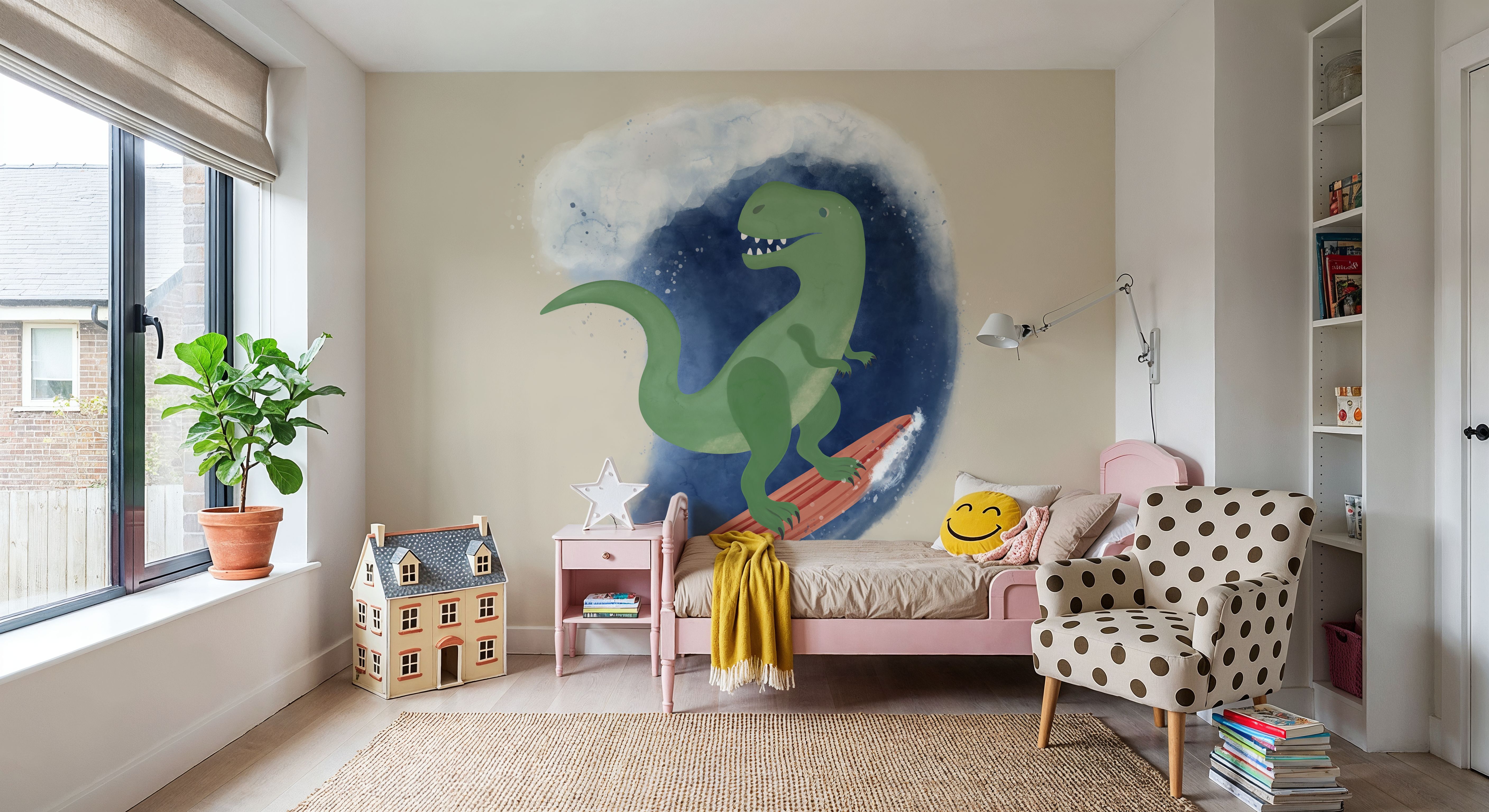 Surfing T-Rex, Wallpaper