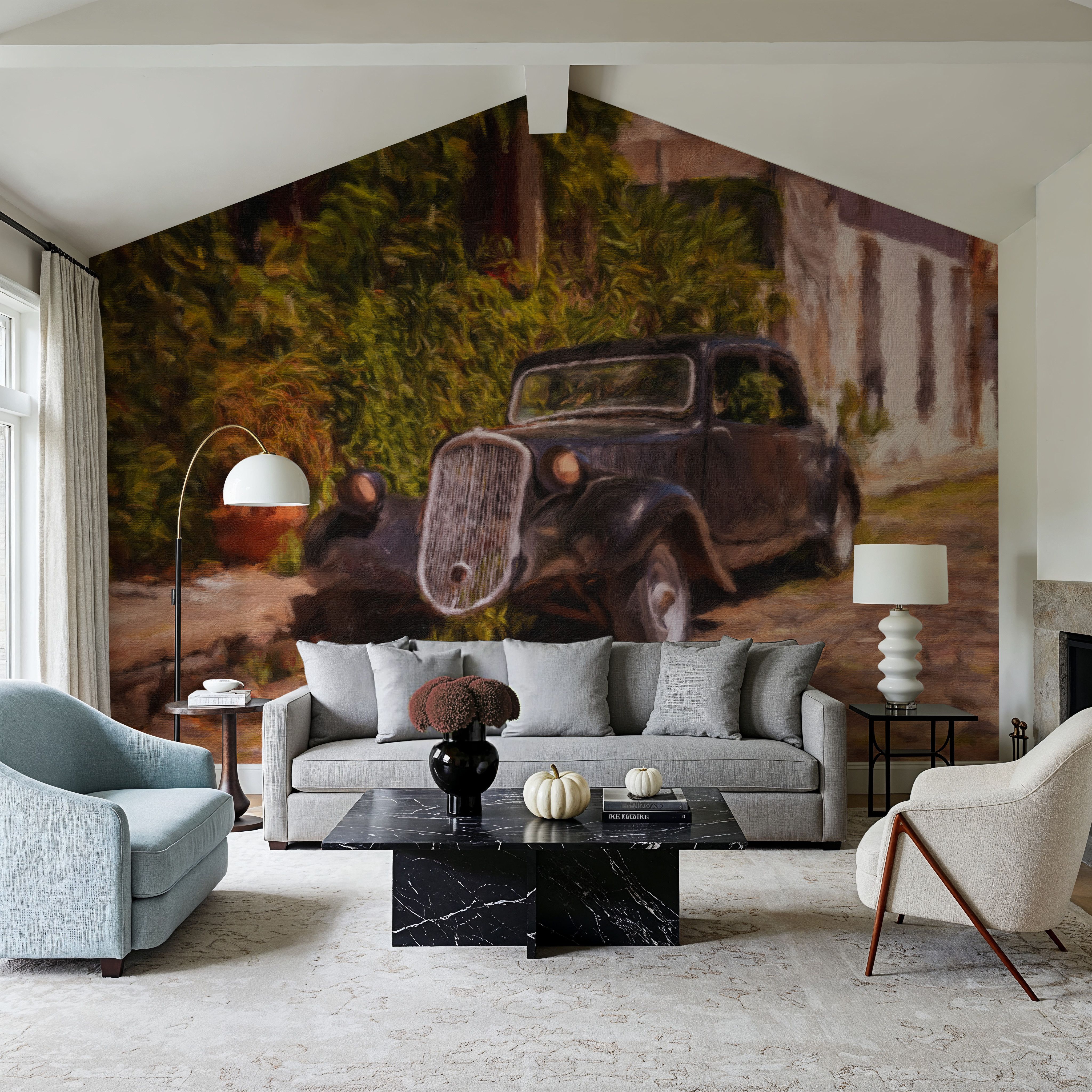 Antique Car Uruguay on Canvas