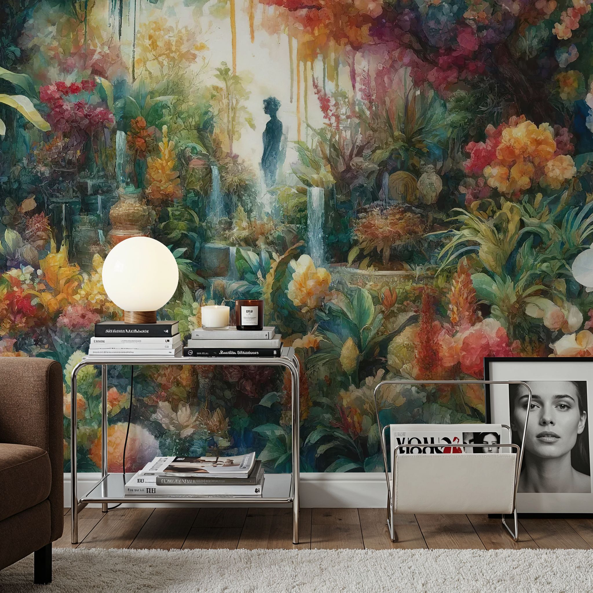 Lush Garden of Eden at Sunrise