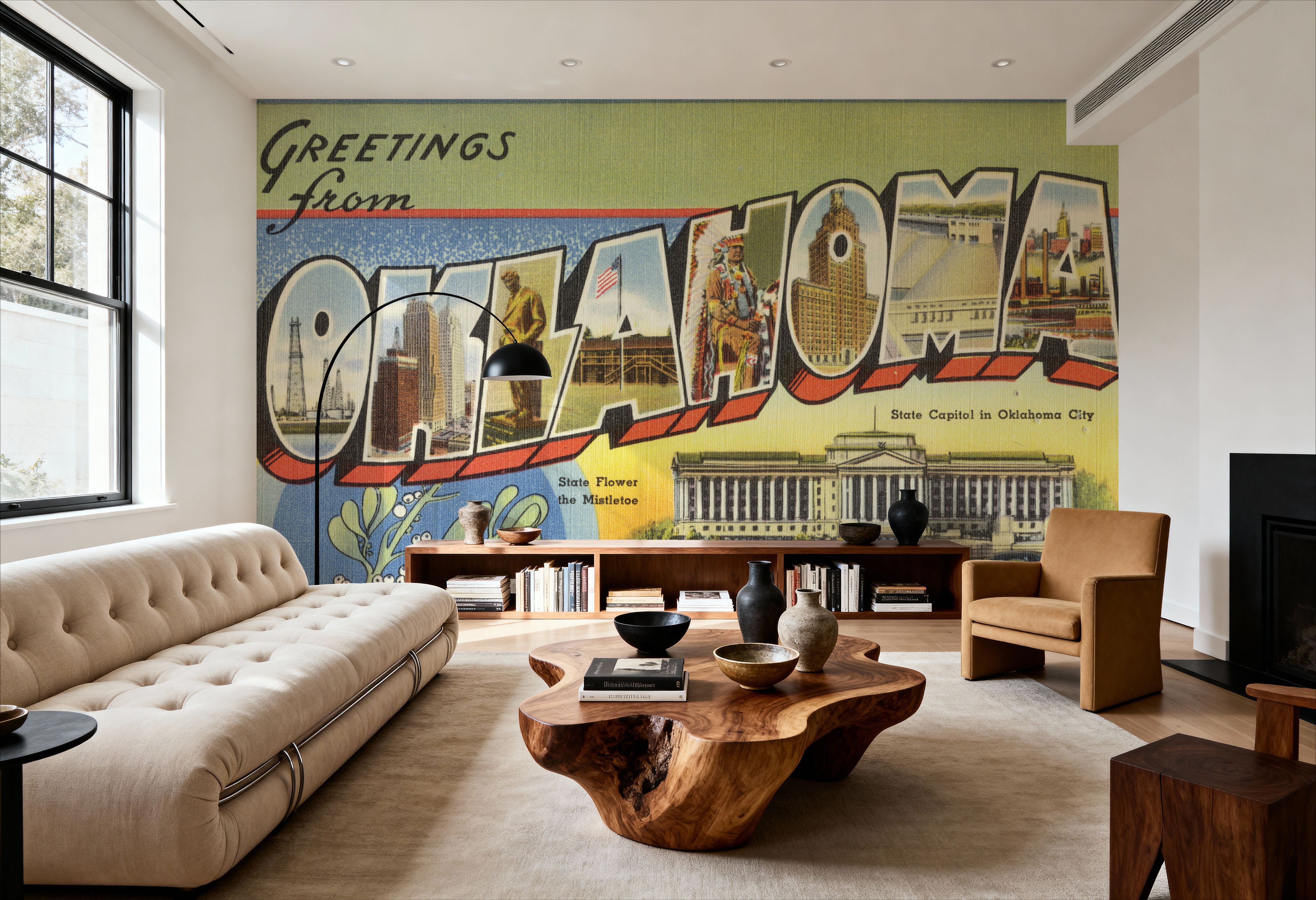 Greetings from Oklahoma - Screenprint Postcard