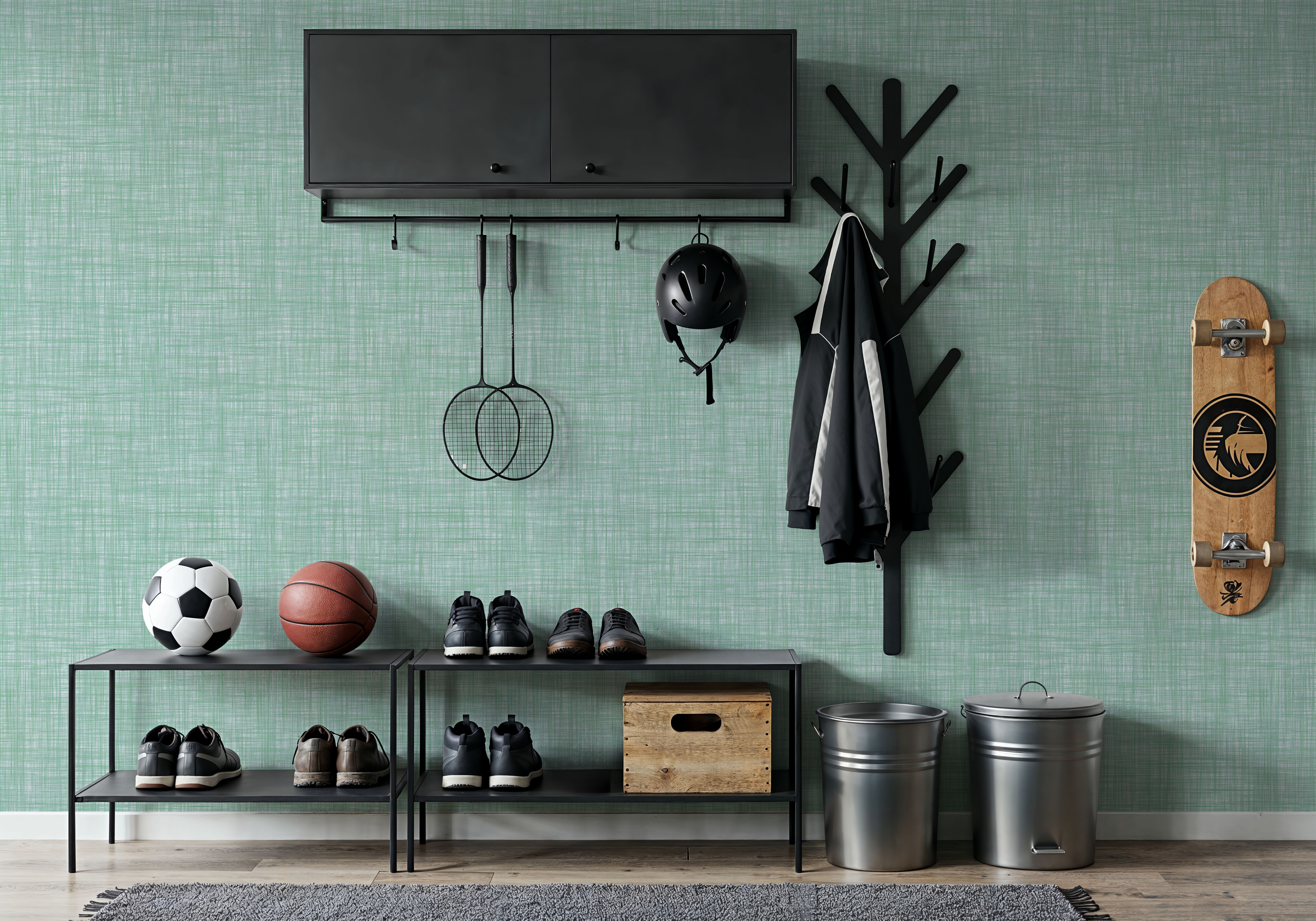 Mottled Linen Effect, Mint