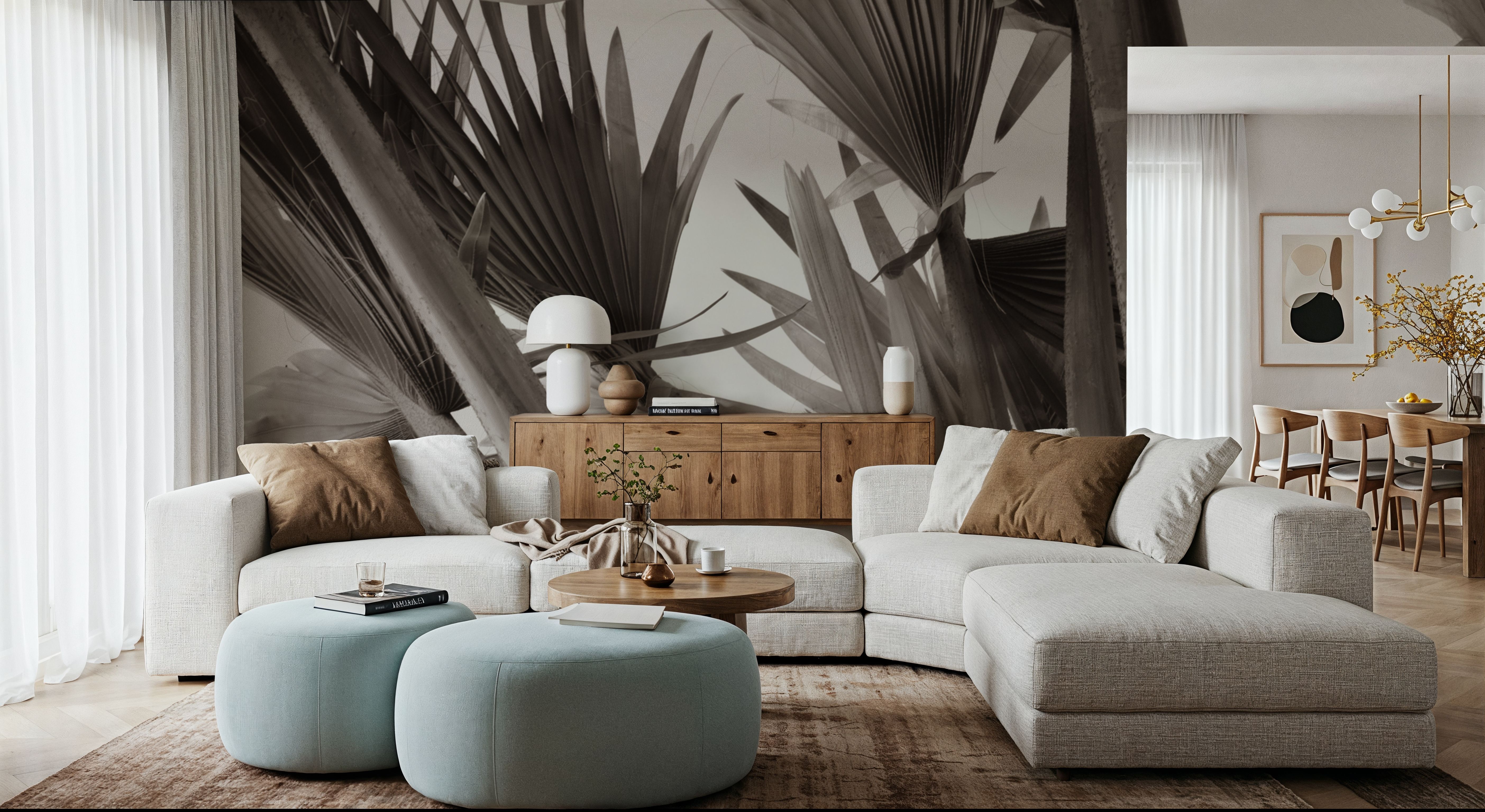 Sepia Palms