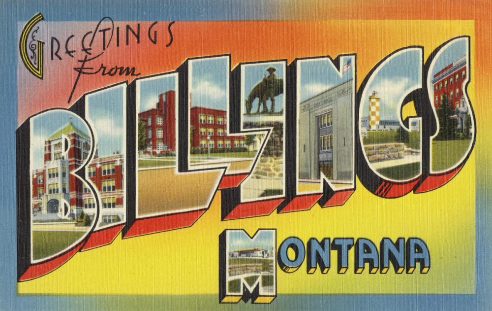 Greetings from Billings - Screenprint Postcard