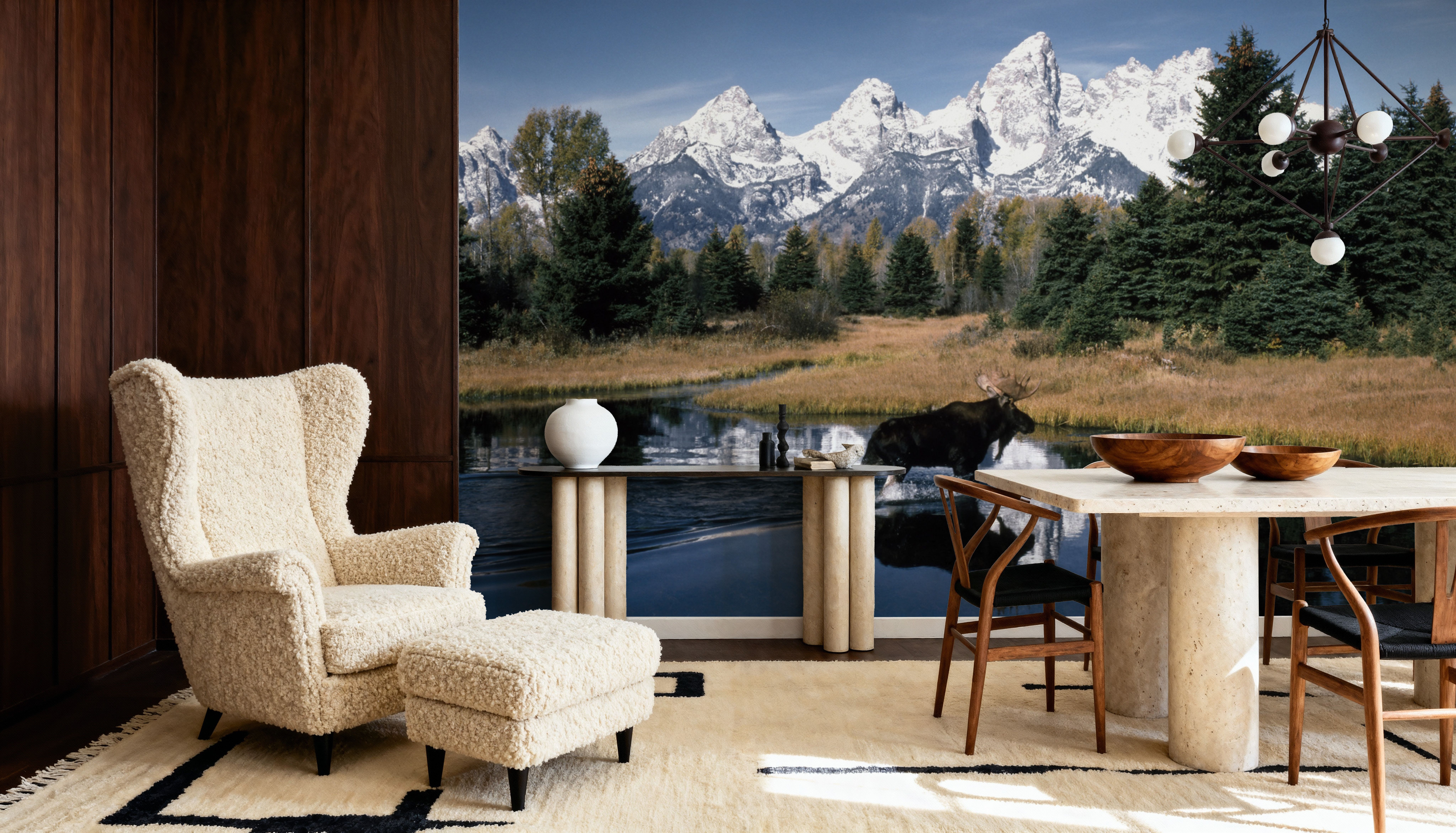 Mountain Moose Serenity, Wallpaper