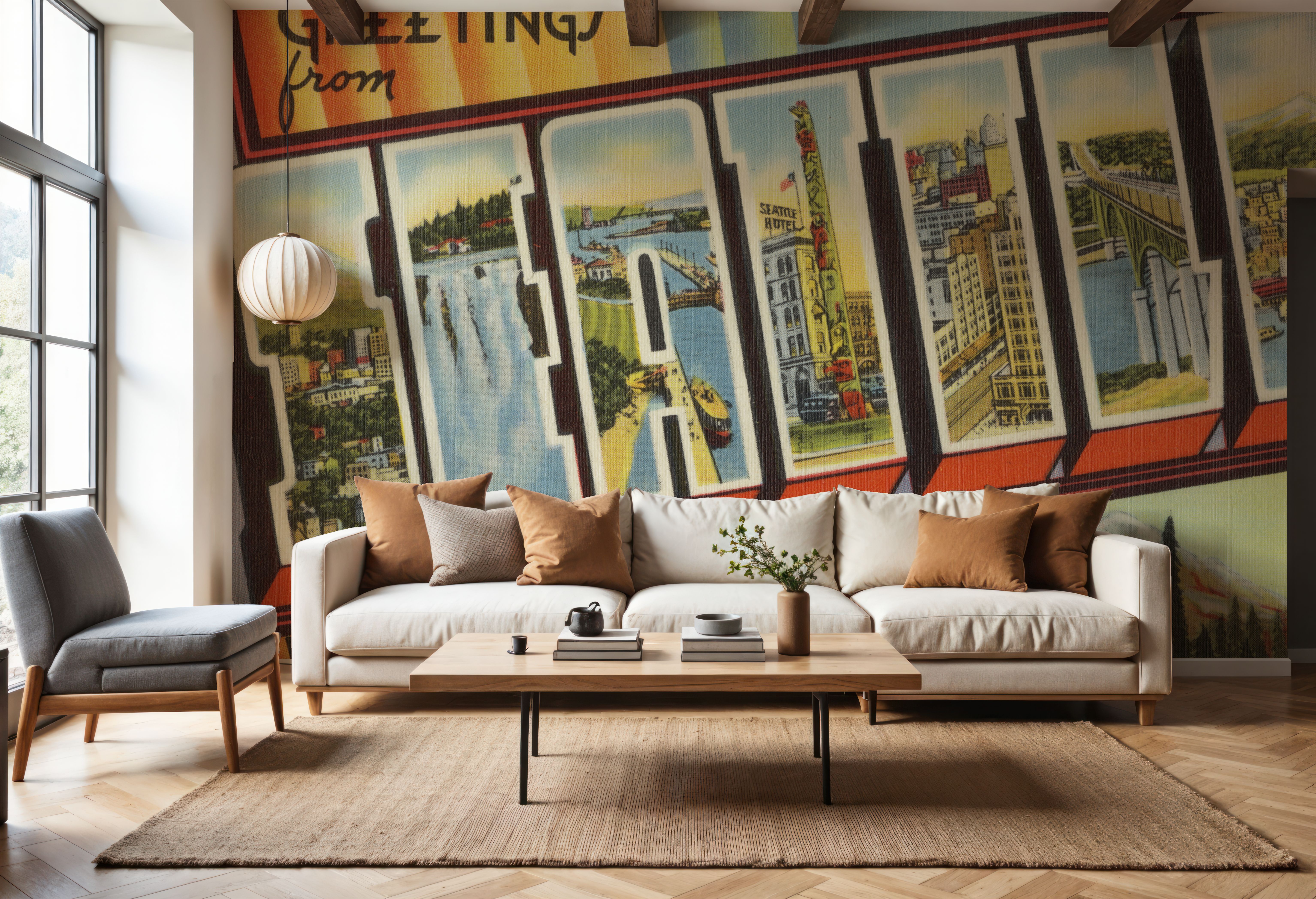 Greetings from Seattle - Screenprint Postcard