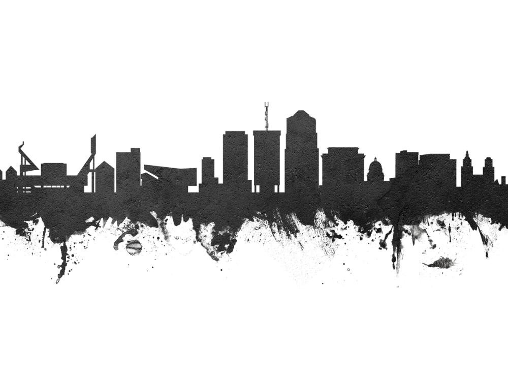 Tucson Arizona Skyline Black & White