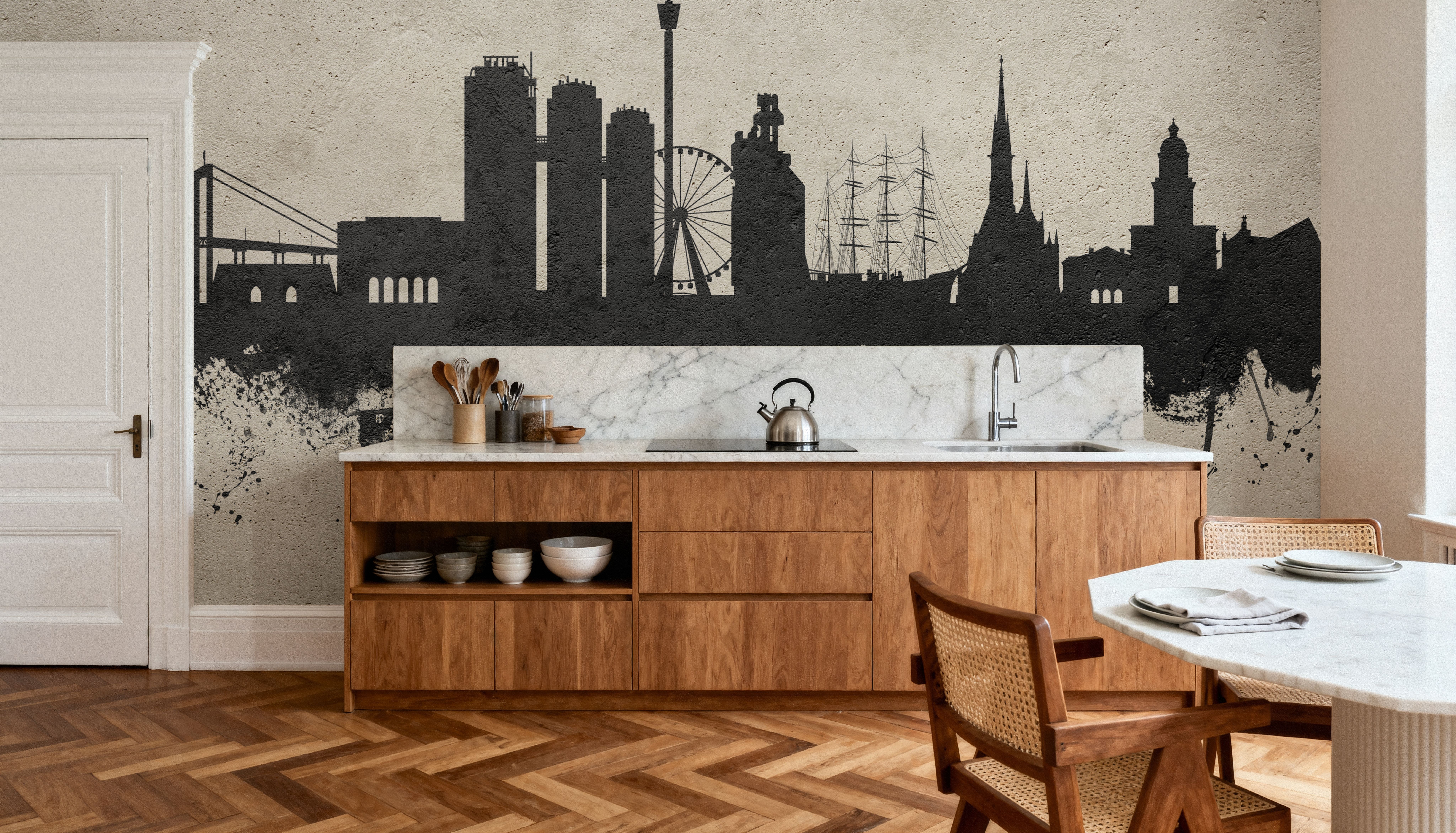 Gothenburg Skyline Concrete, Wallpaper