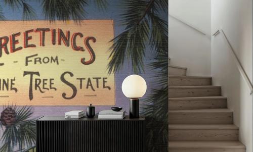 Greetings from Pine Tree State - Screenprint Postcard
