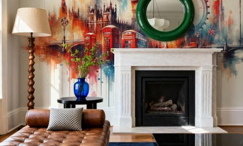 Watercolor London Skyline