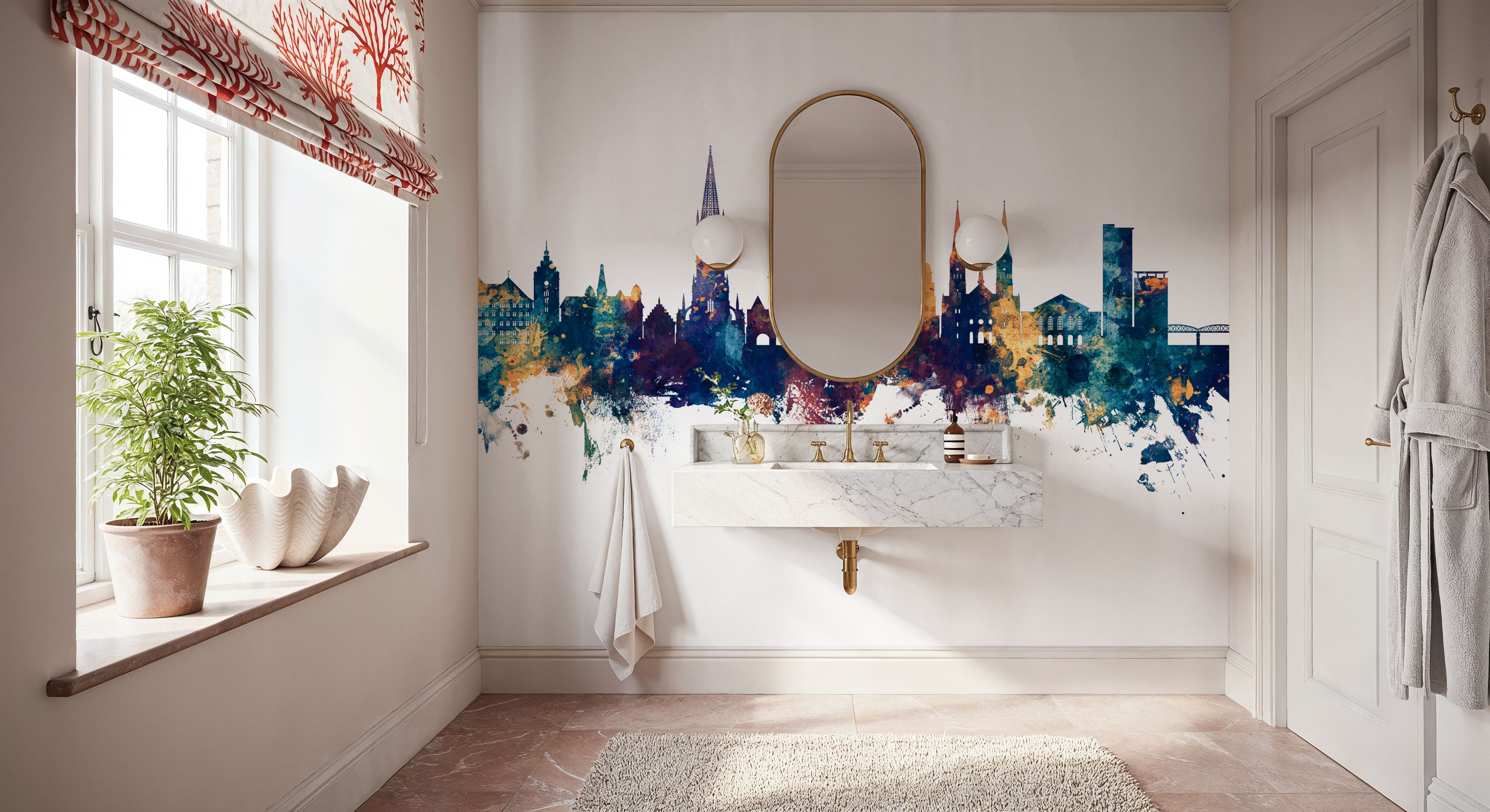 Freiburg Germnay Skyline Blue & Bronze