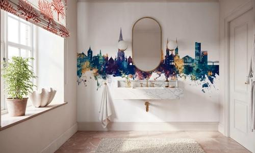 Freiburg Germnay Skyline Blue & Bronze