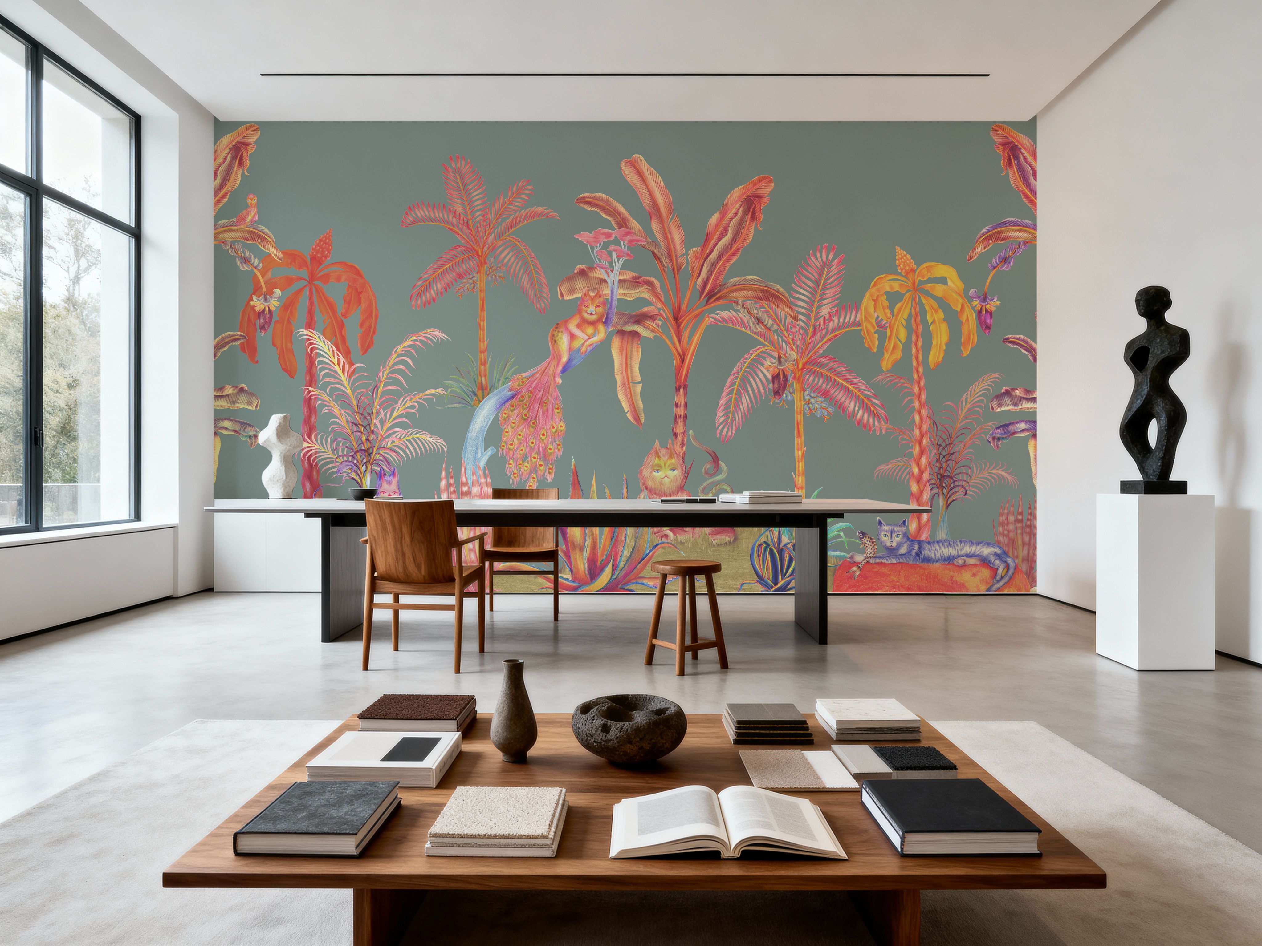 Colorful Jungle,  Seafoam, Papel pintado