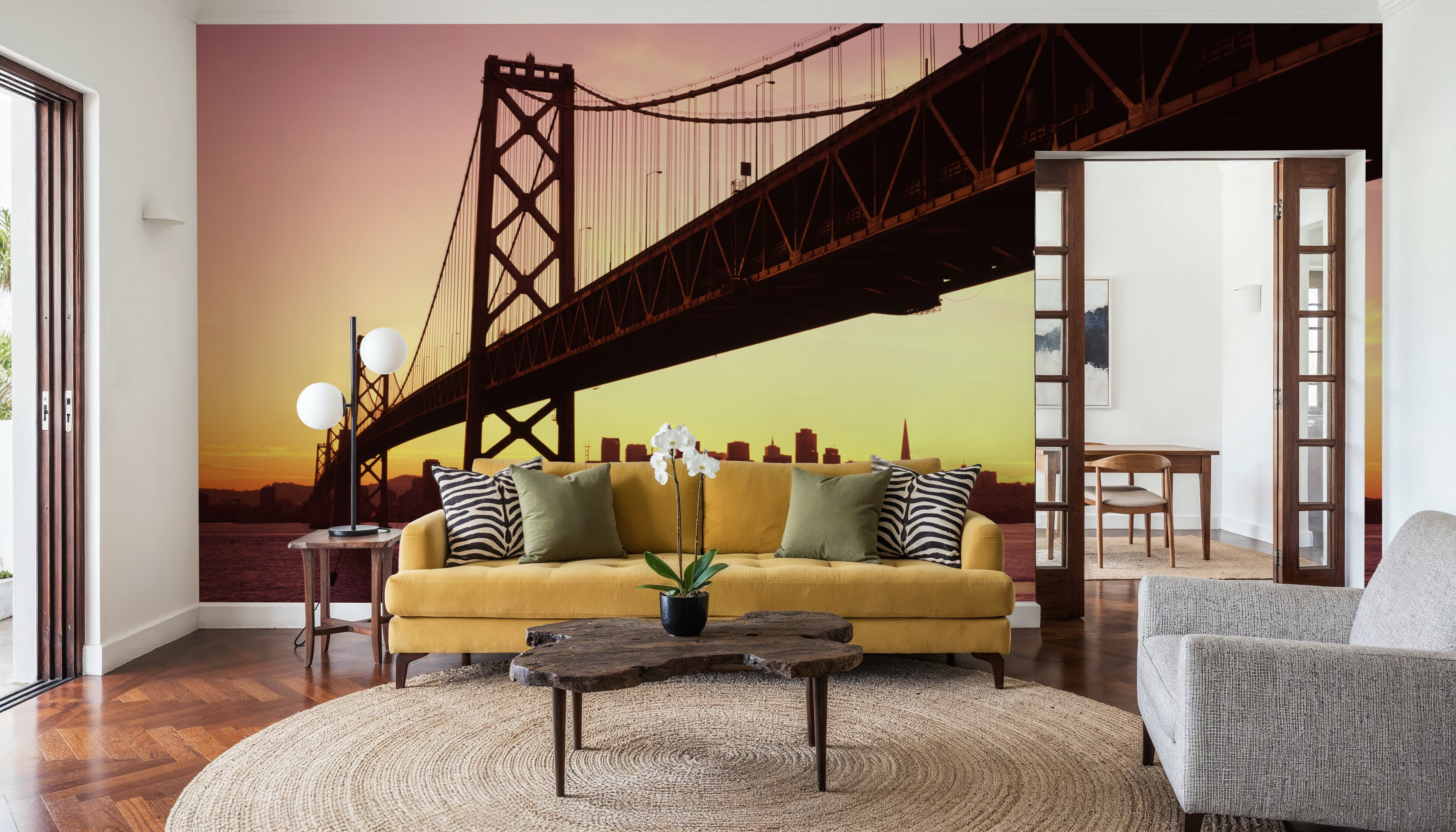 Sunset Silhouette Bridge