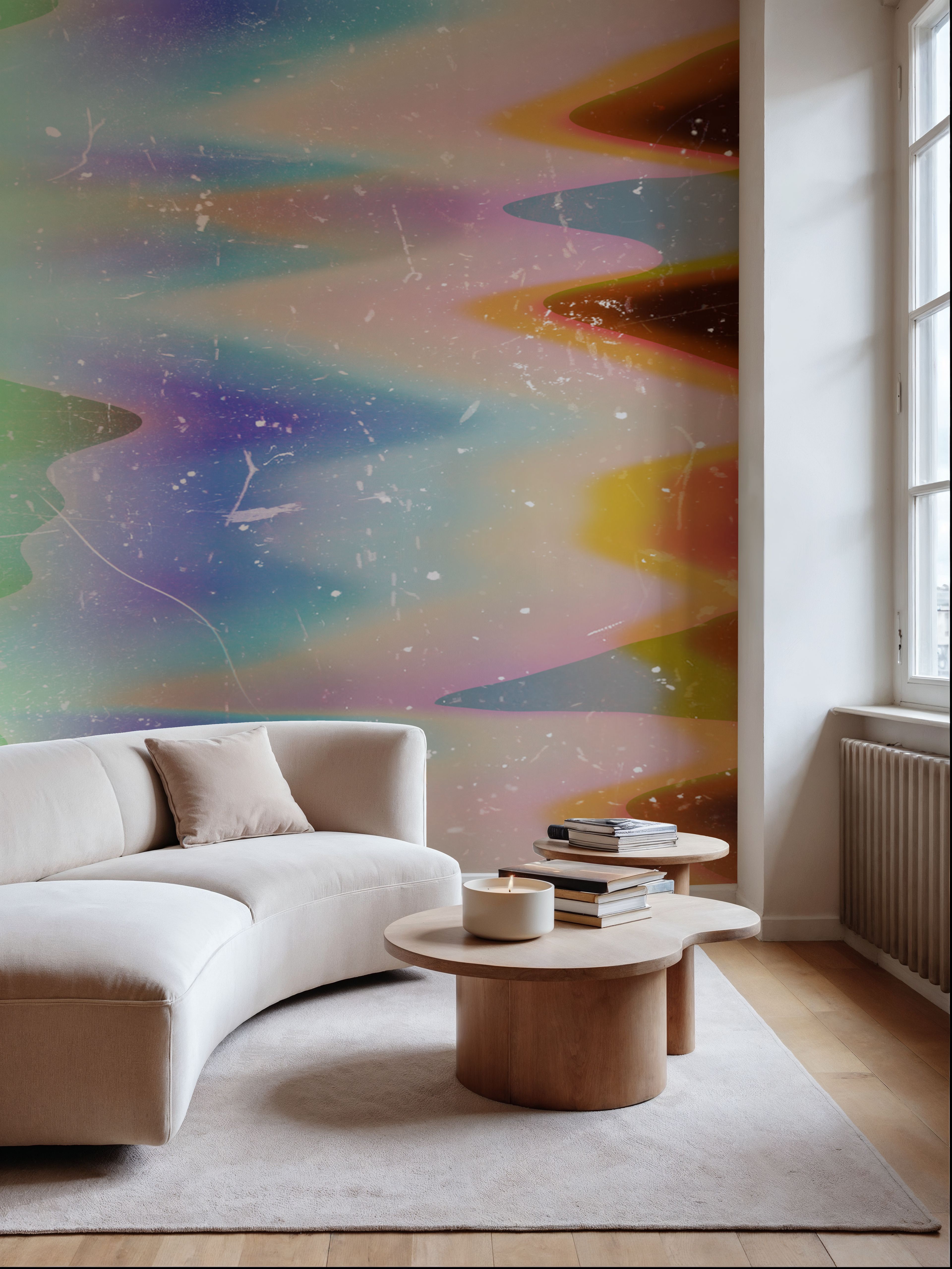 Wall Mural - Vaporwave Glitch - Abstract mural wallpaper - Bedroom - Wallism US - Premium, Textured or Peel & Stick