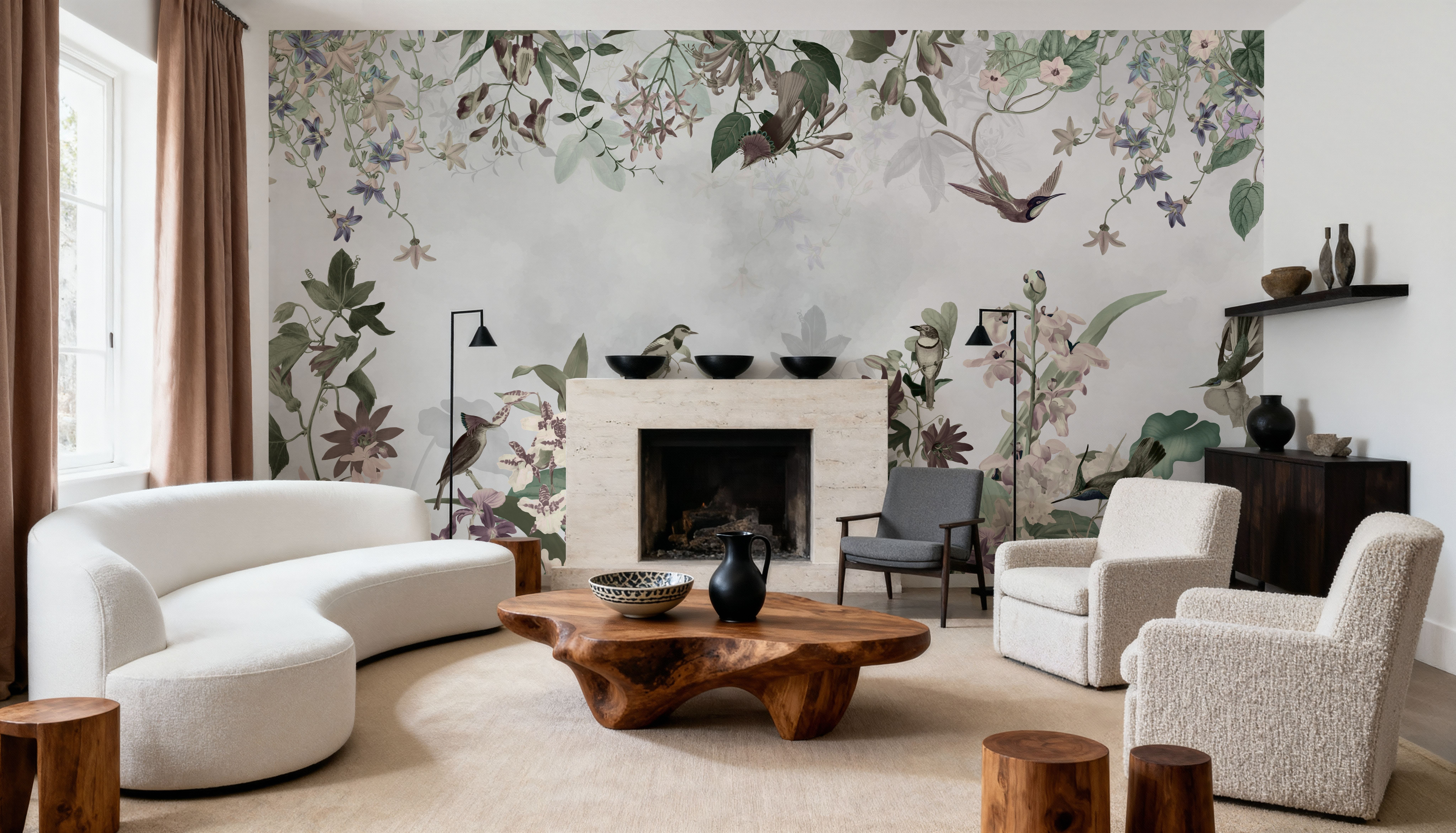 Paradise view Chilly Green, Wallpaper