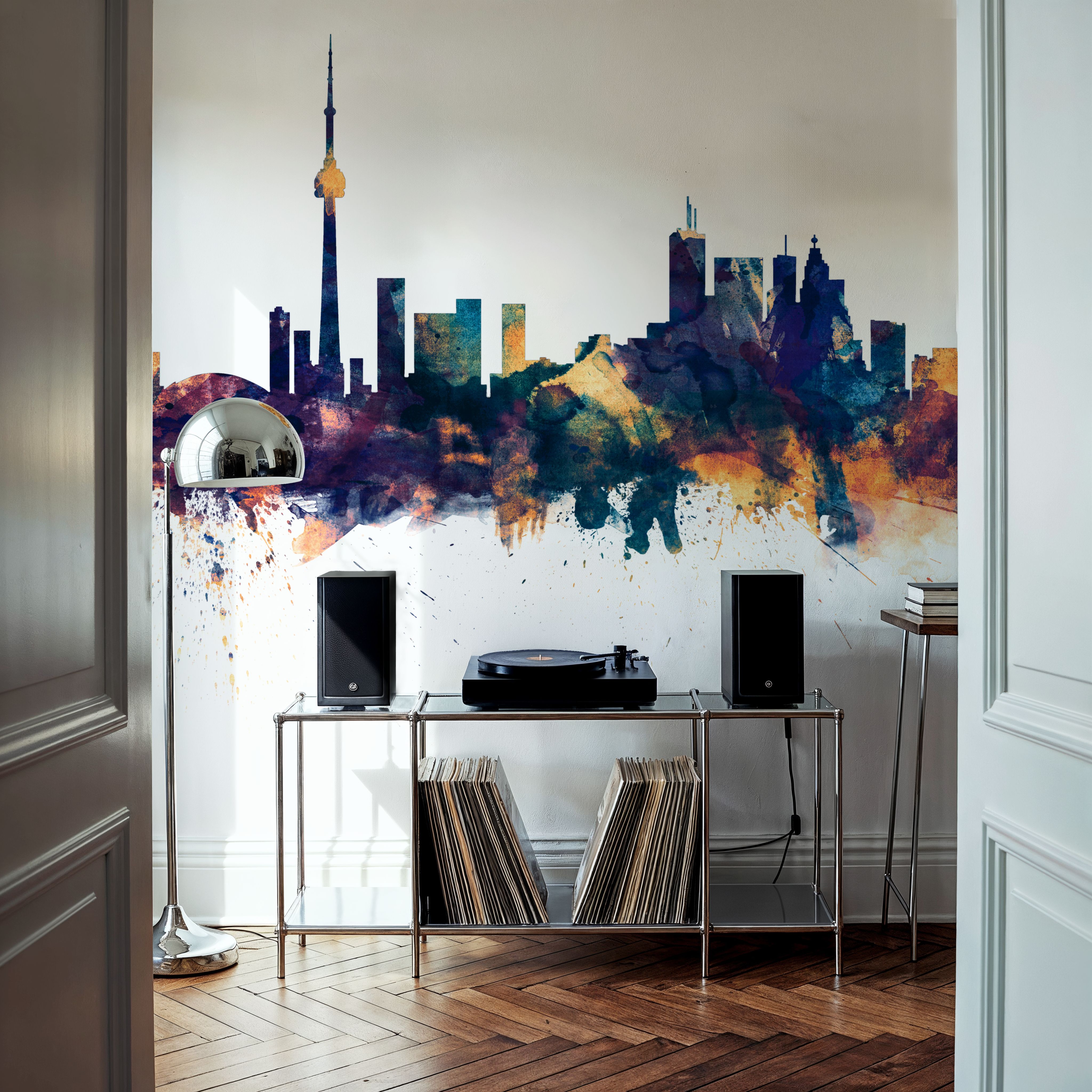 Toronto Canada Skyline Blue & Bronze