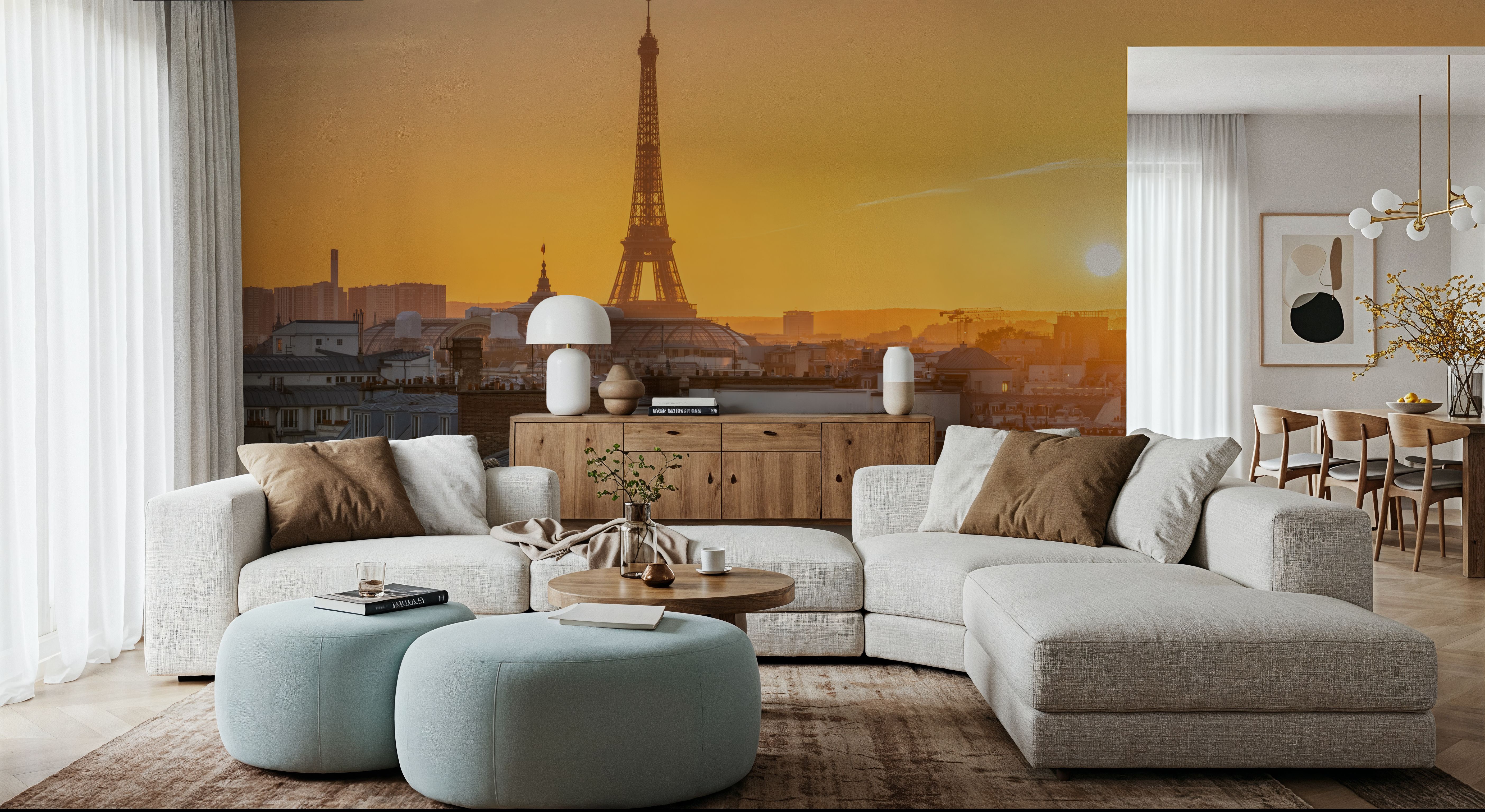 Sunset in Paris, Carte da parati