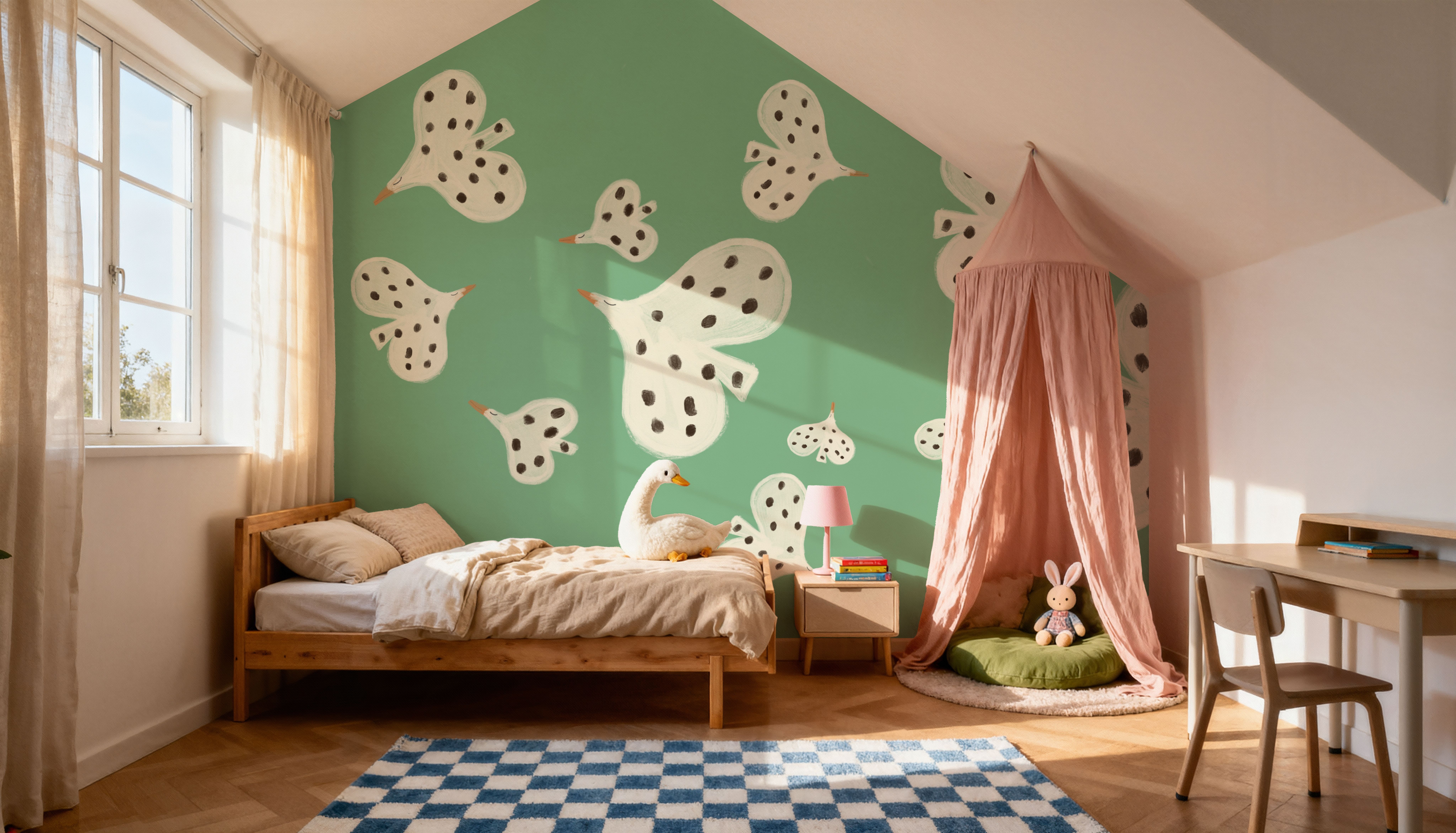 Birds Flying High, Emerald, Tapeten