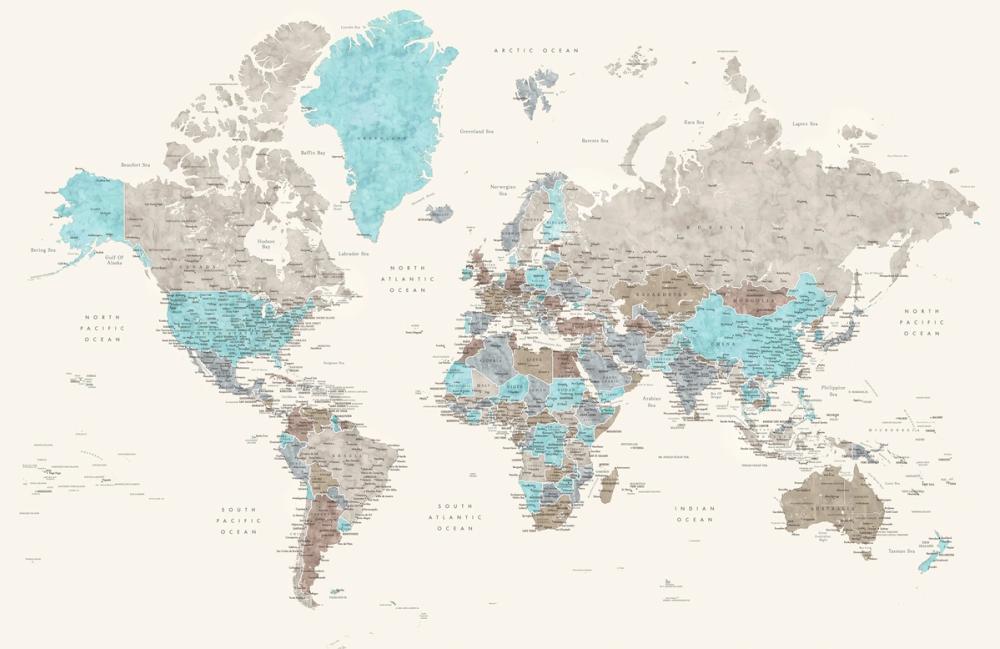 World Map Cities - Romi