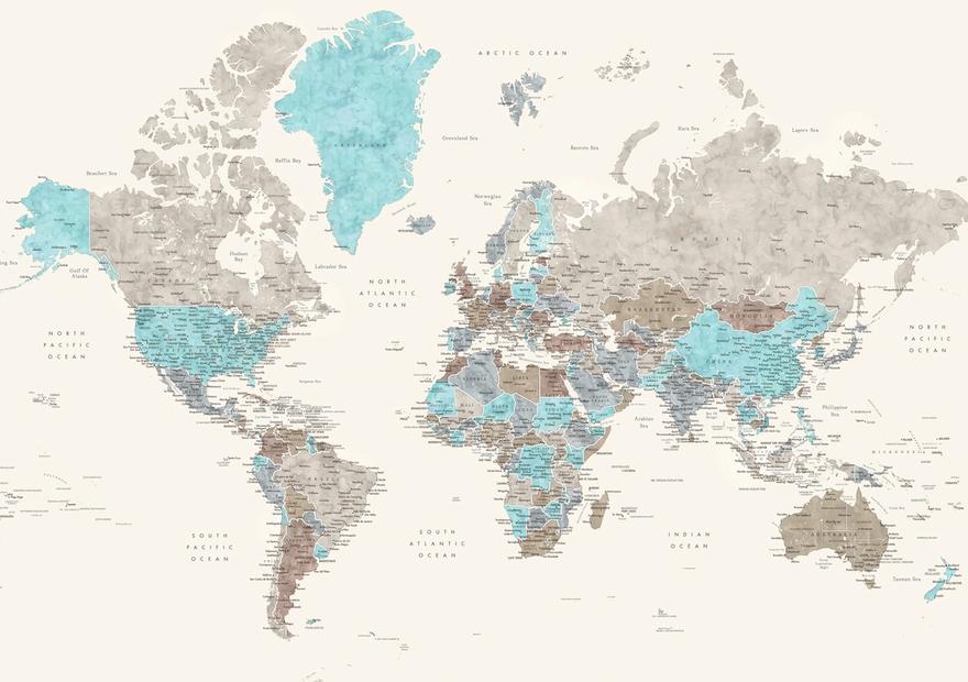 World Map Cities - Romi