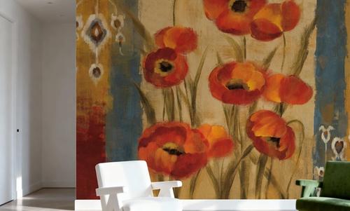 Ikat Floral Tapestry