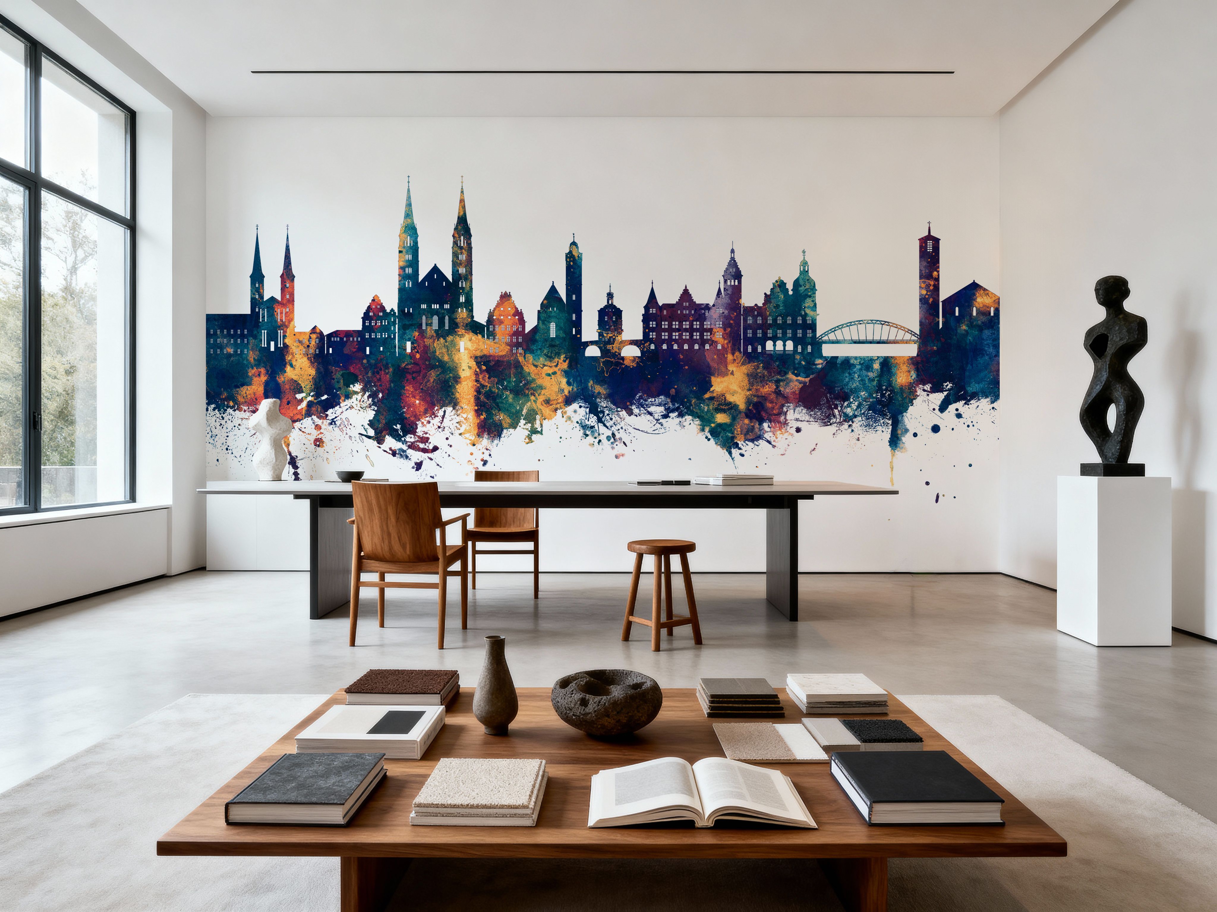 Bamberg Germany Skyline Blue & Bronze