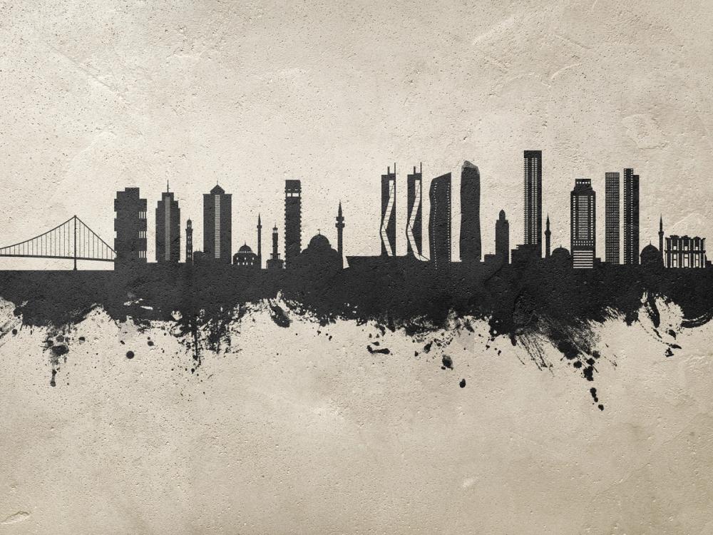 Izmir Turkey Skyline Concrete