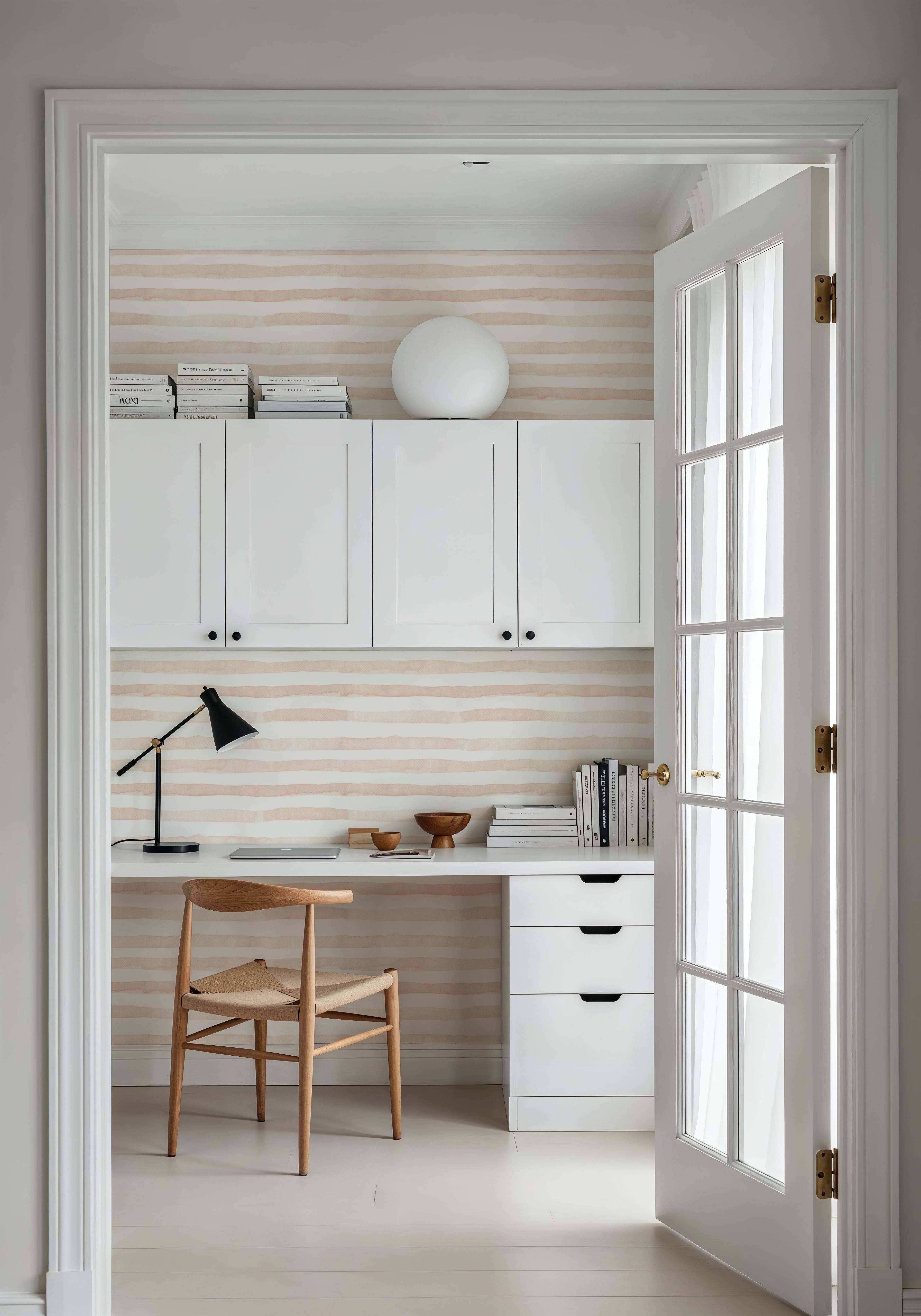 Watercolor Stripes Peach